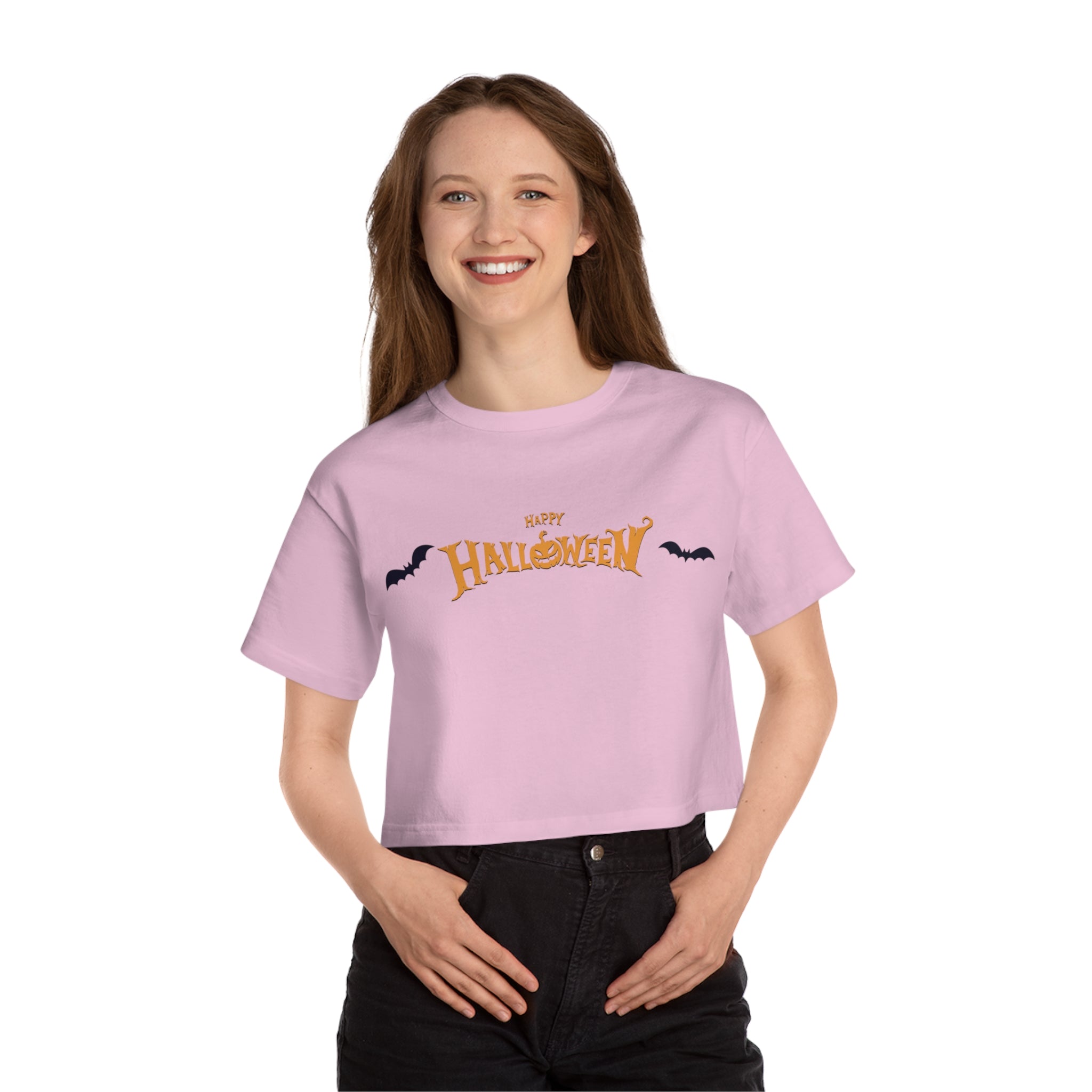 Halloween with Bats | Champion Women's Heritage Cropped T-Shirt