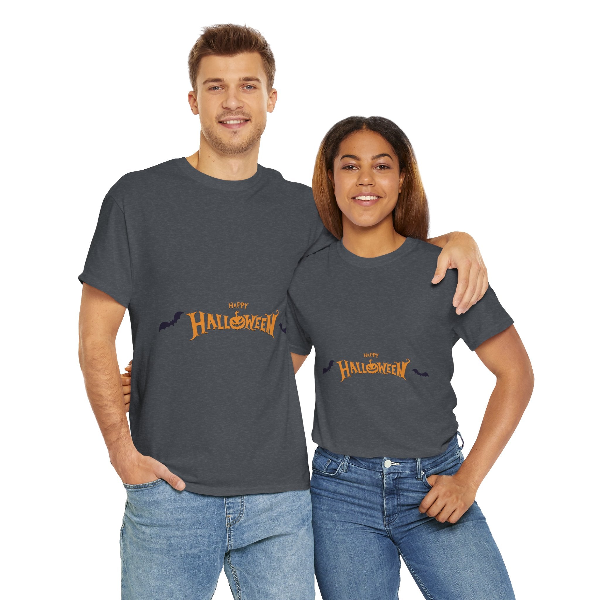 Halloween with Bats | Unisex Heavy Cotton Tee