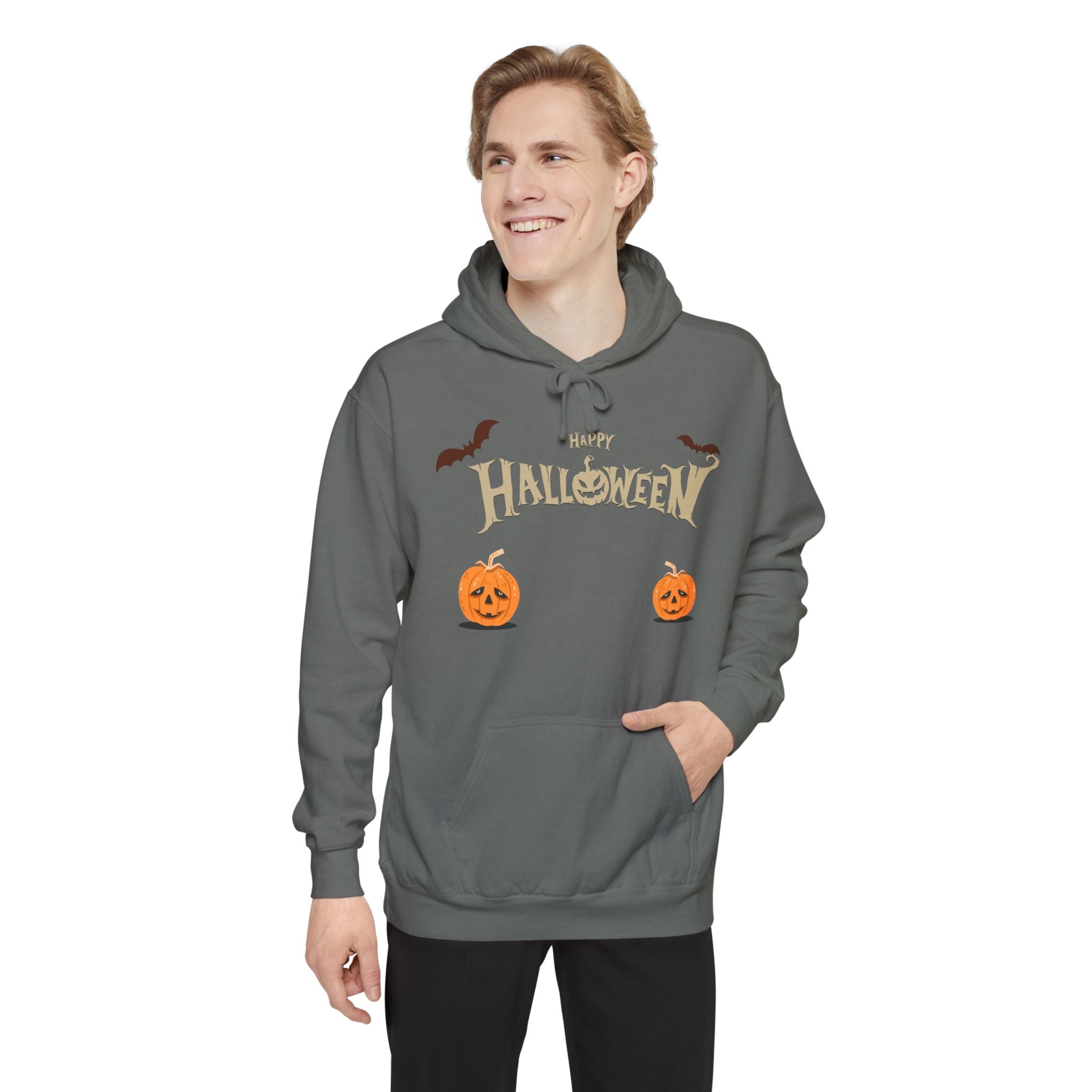 Halloween with Pumpkins | Unisex Garment-Dyed Hoodie