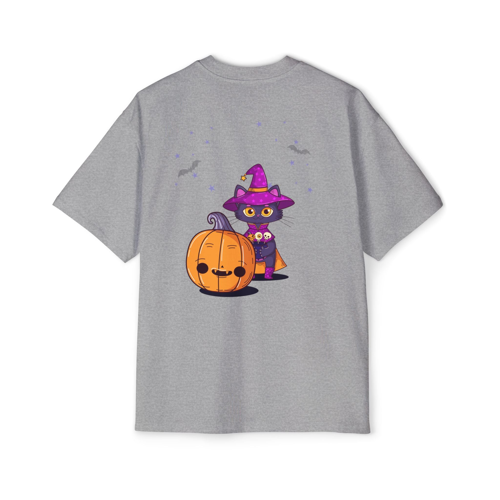 Halloween with Witch's Cats | Men's Heavy Oversized Tee