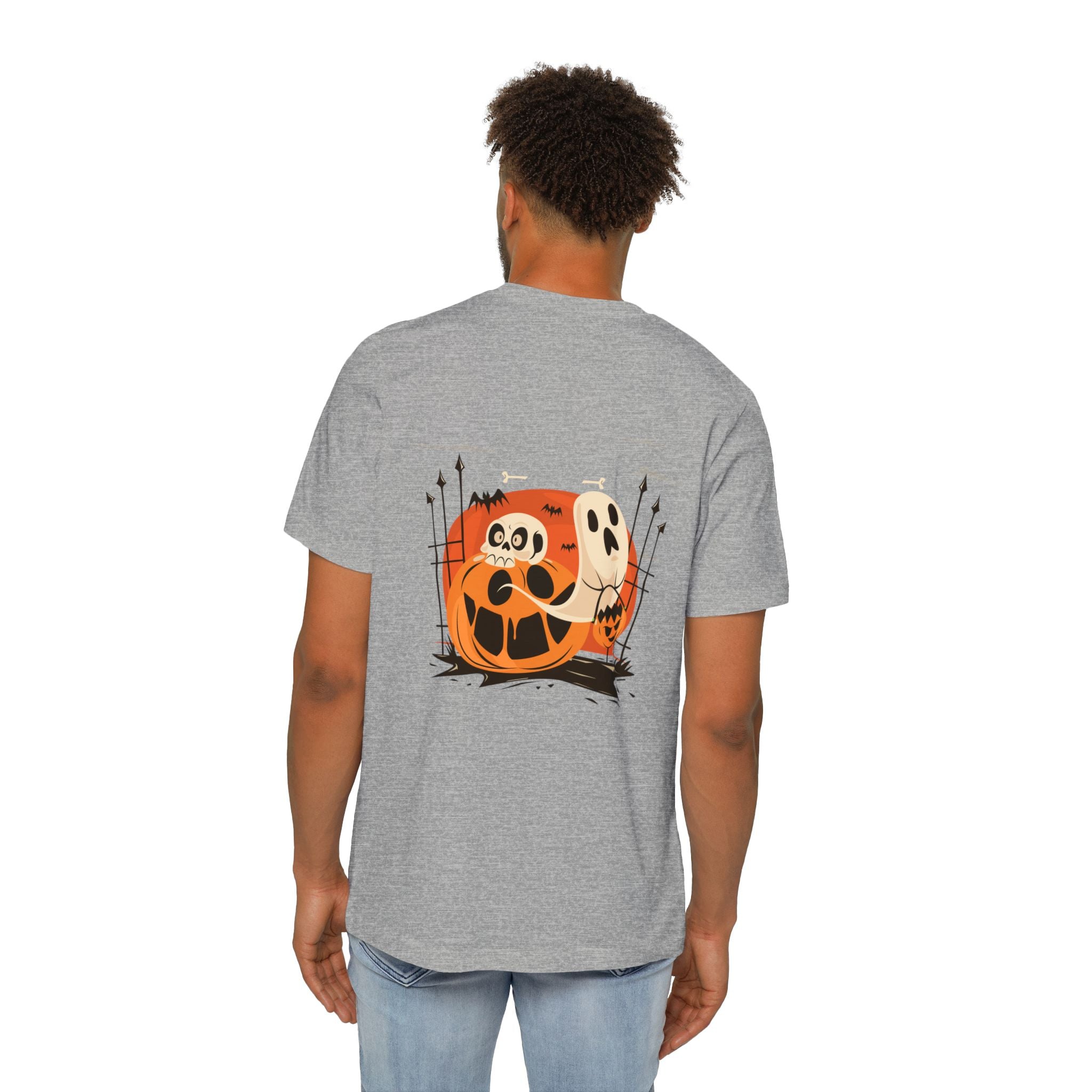 Halloween with Pumpkins | USA-Made Unisex Short-Sleeve Jersey T-Shirt