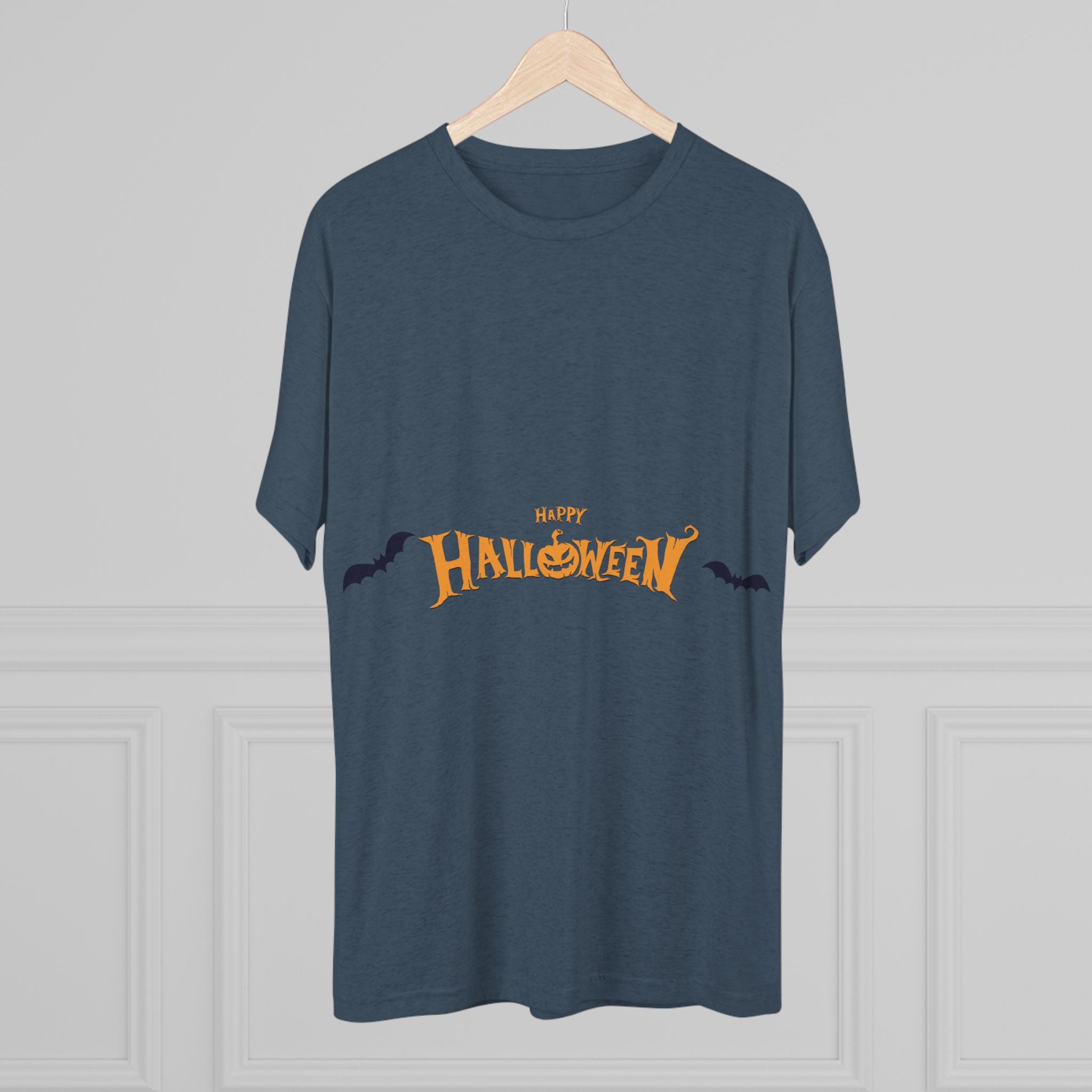 Halloween with Bats | Unisex Tri-Blend Crew Tee