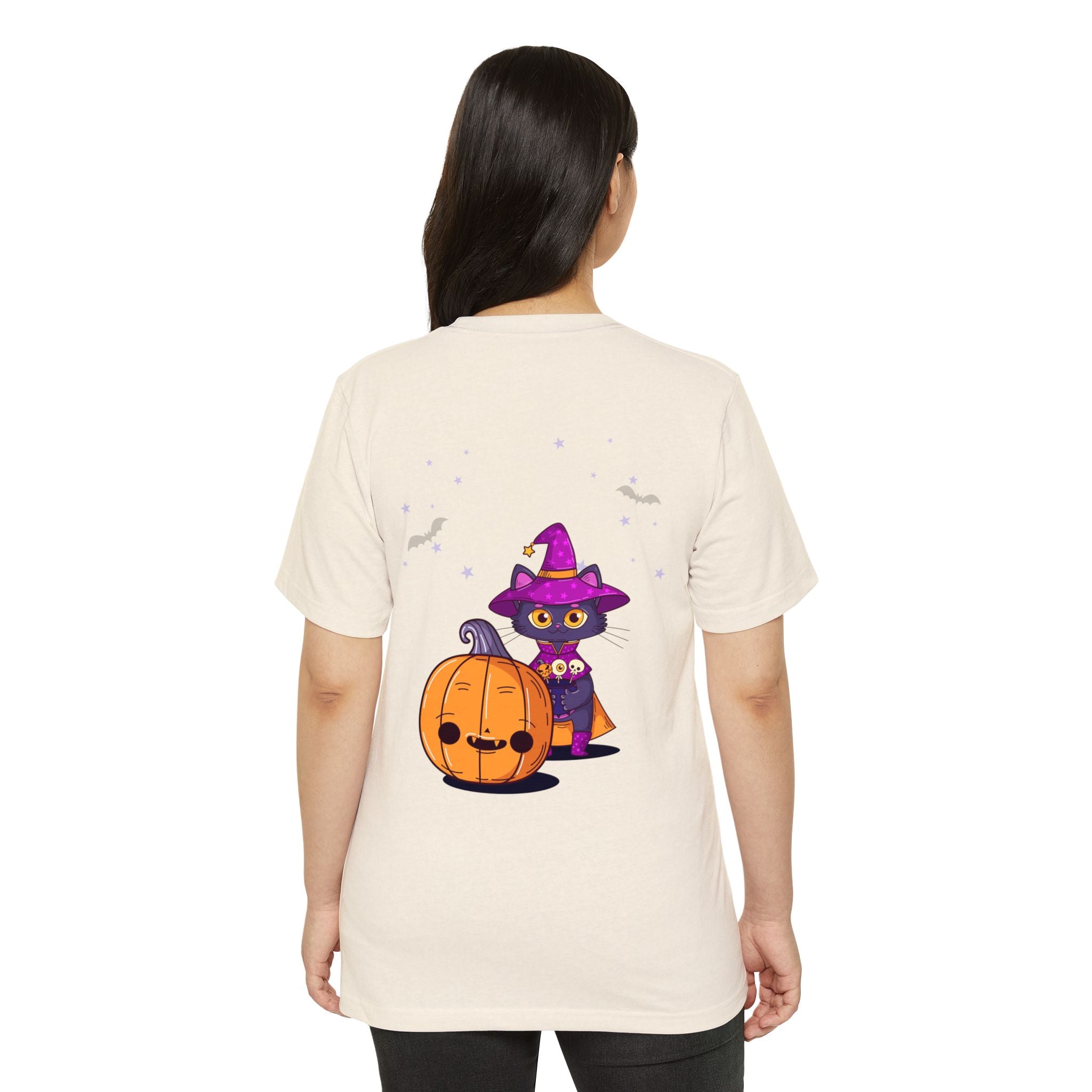 Halloween with Witch's Cats | Unisex Recycled Organic T-Shirt