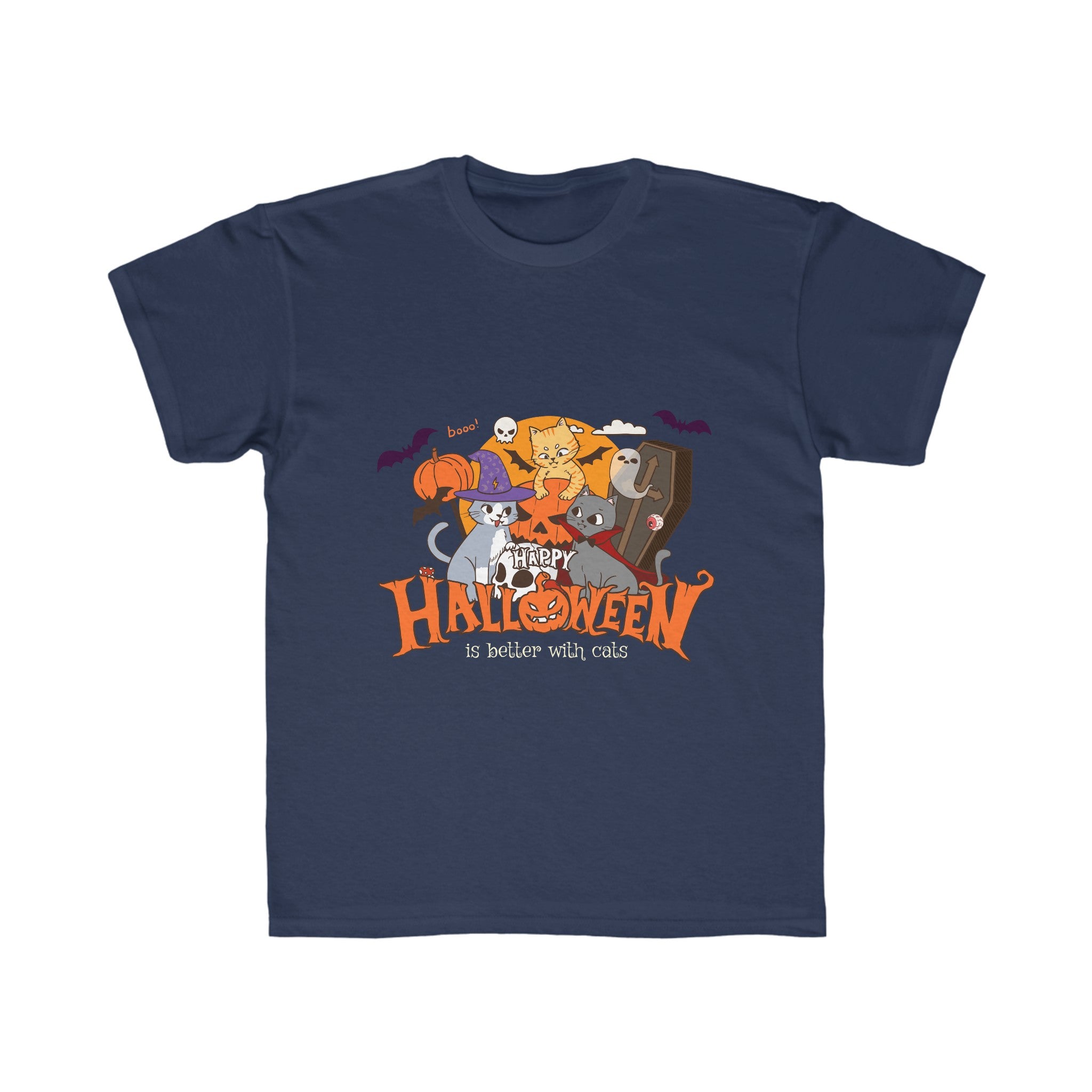 Halloween is Better with Cats | Kids Regular Fit Tee