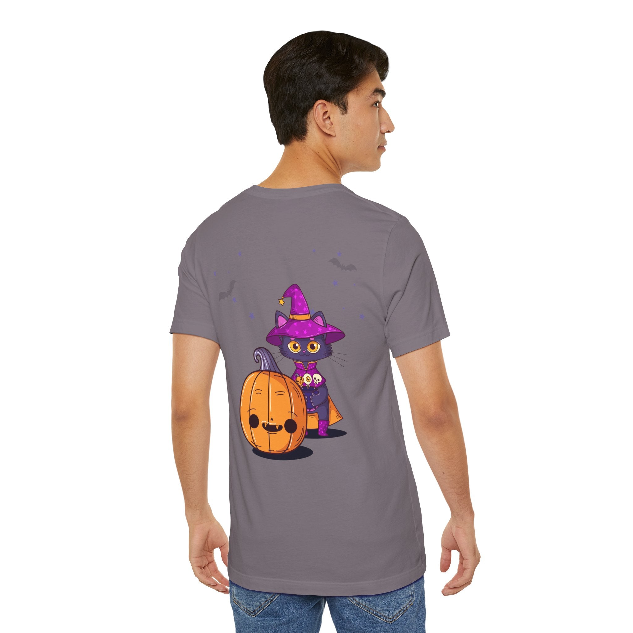 Halloween with Witch's Cats | Unisex Jersey Short Sleeve Tee