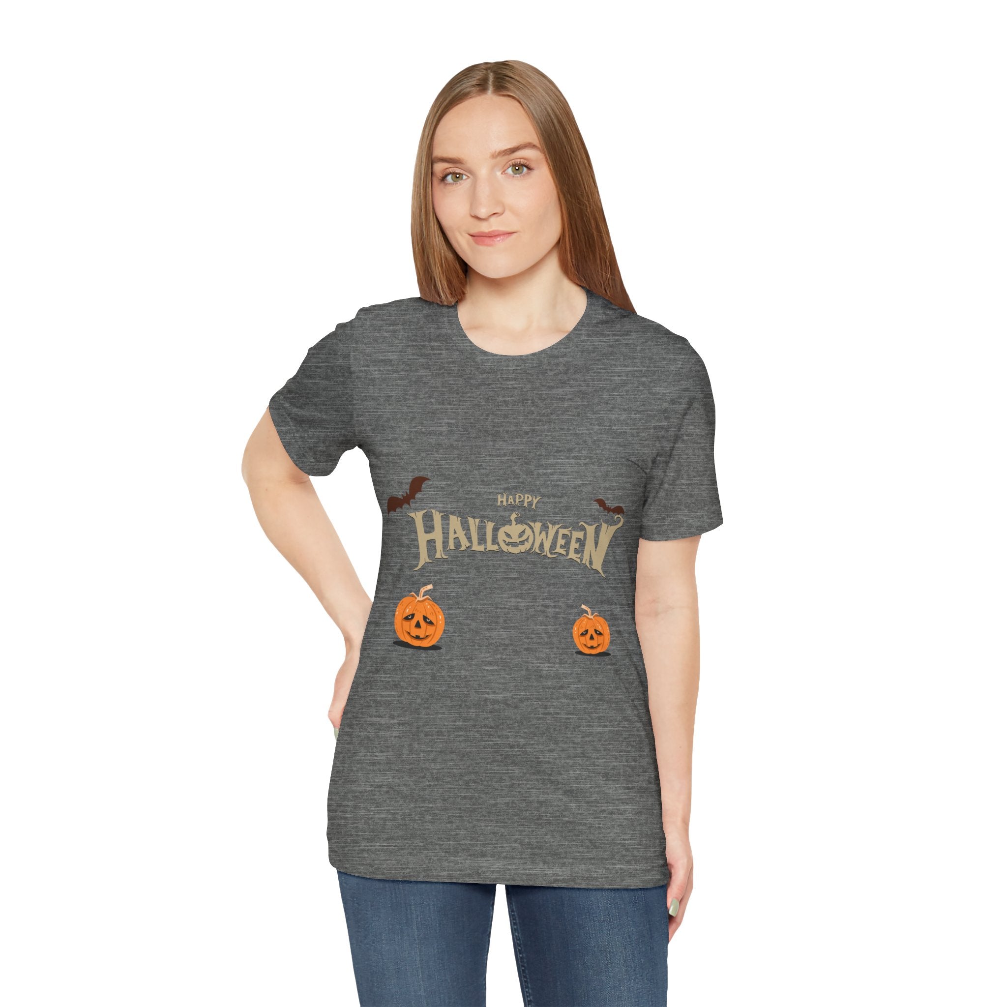 Halloween with Pumpkins | Unisex Jersey Short Sleeve Tee