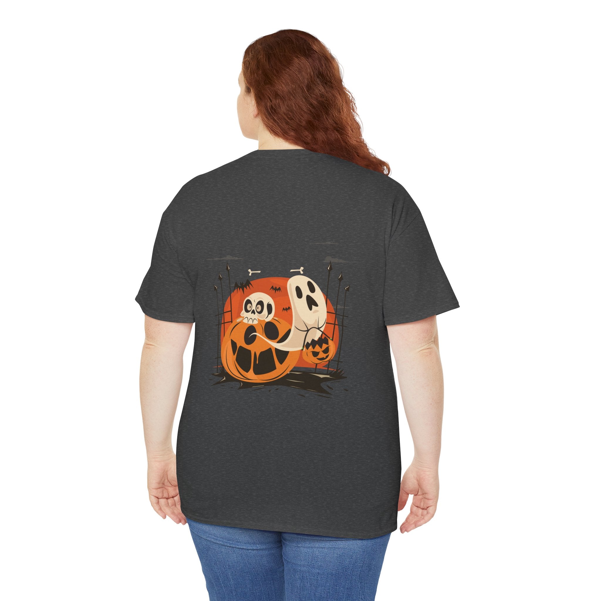 Halloween with Pumpkin | Unisex Heavy Cotton Tee