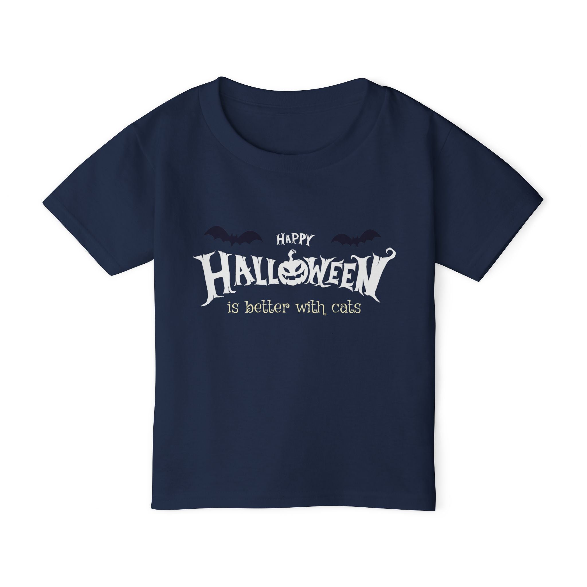 Halloween with Witch's Cats | Heavy Cotton Toddler T-shirt
