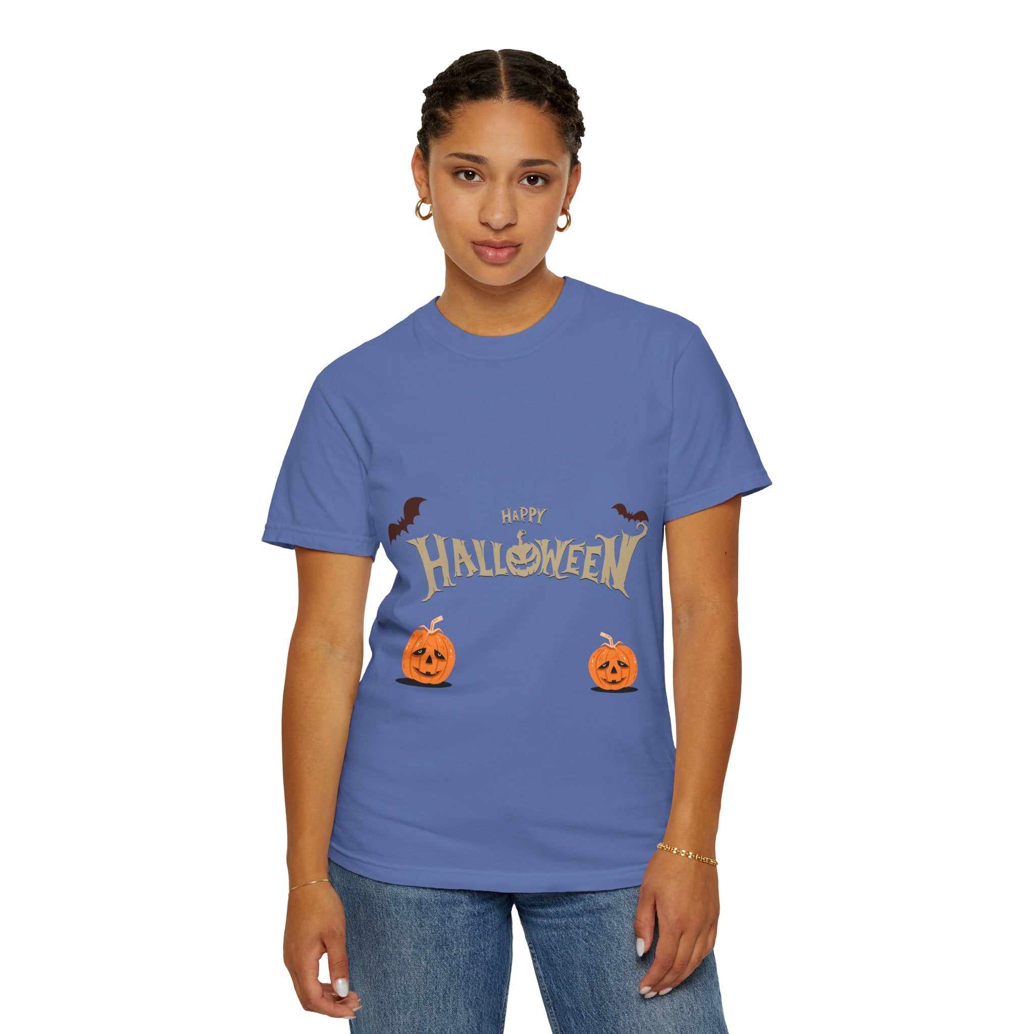 Halloween with Pumpkins | Unisex Garment-Dyed T-shirt