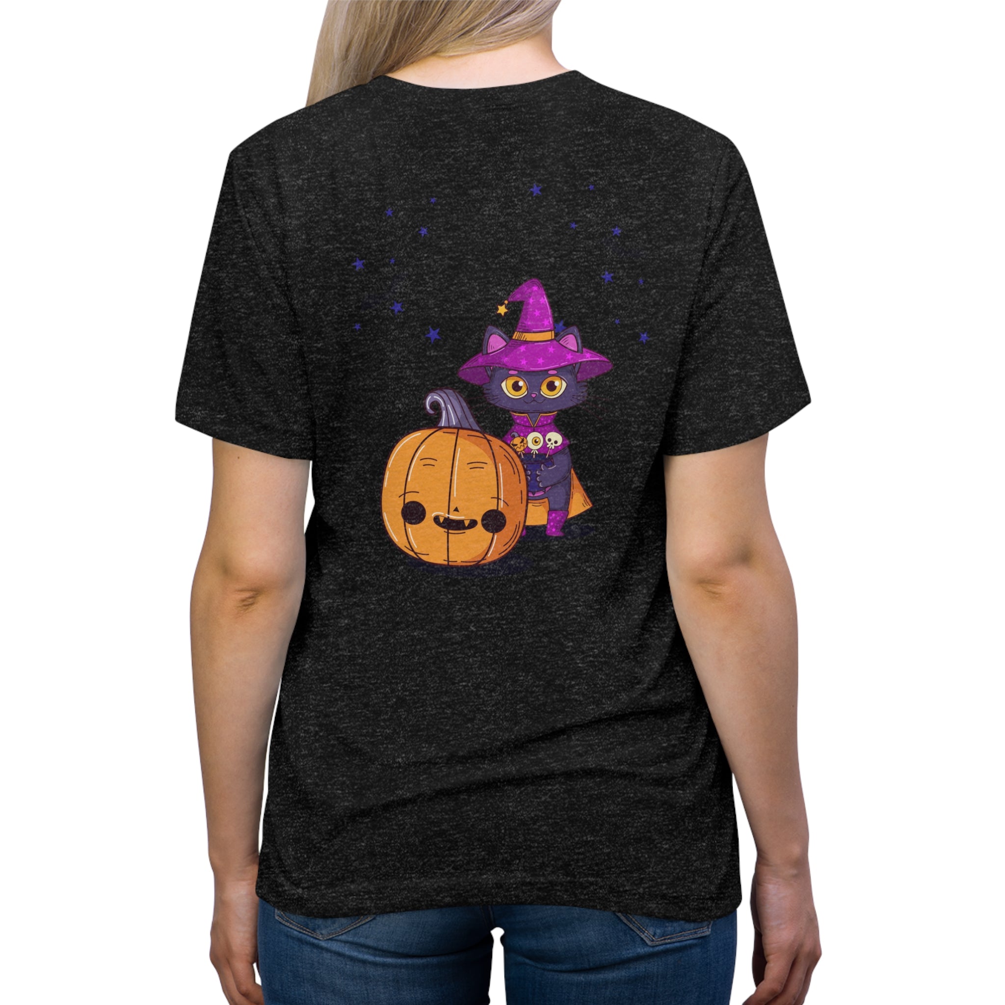 Halloween with Witch's Cats | Unisex Triblend Tee