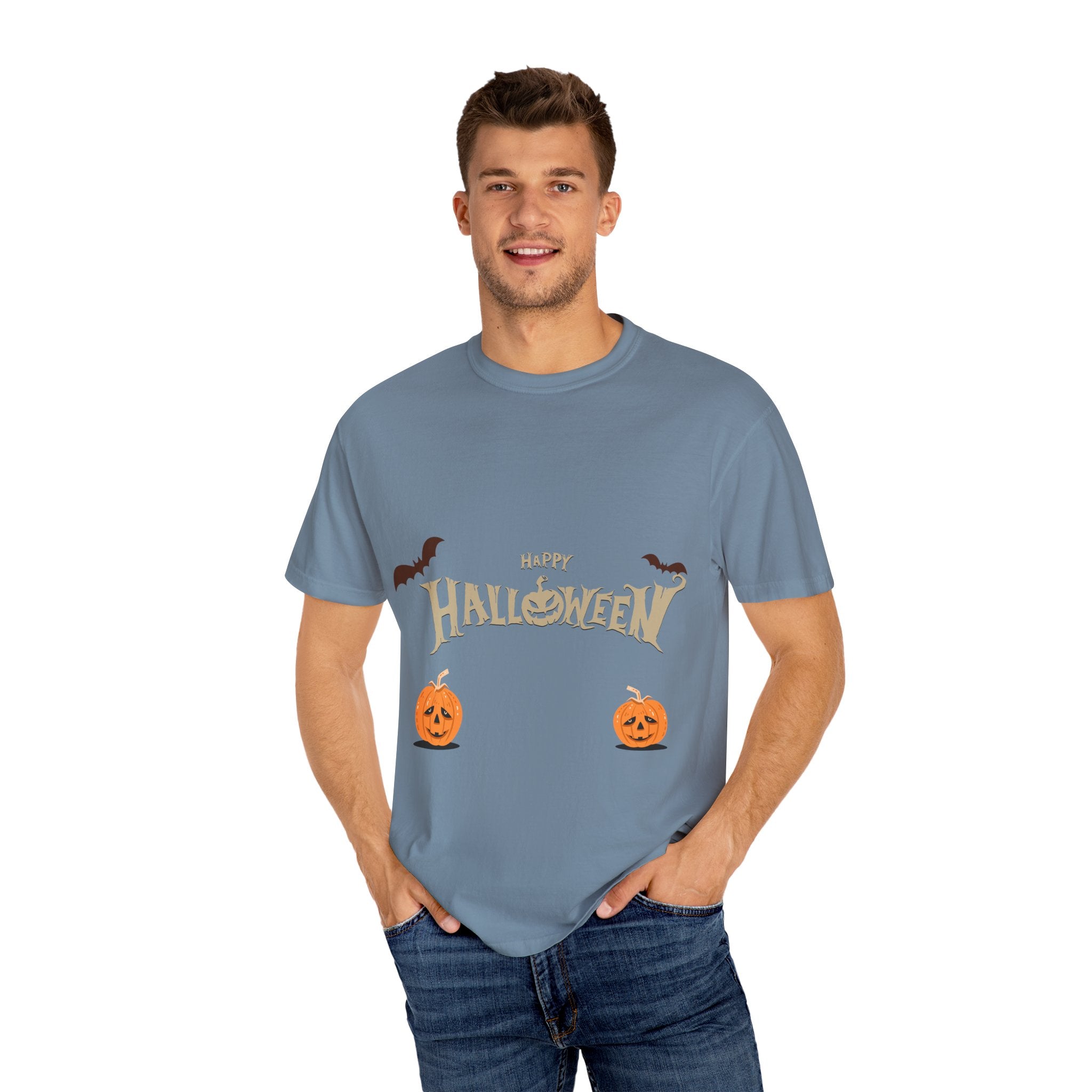 Halloween with Pumpkins | Unisex Garment-Dyed T-shirt