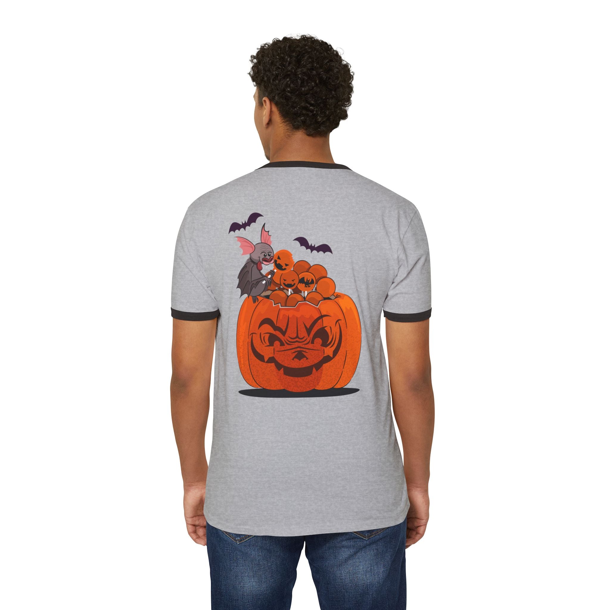Halloween Trick or Treat | Unisex Cotton Ringer T-Shirt