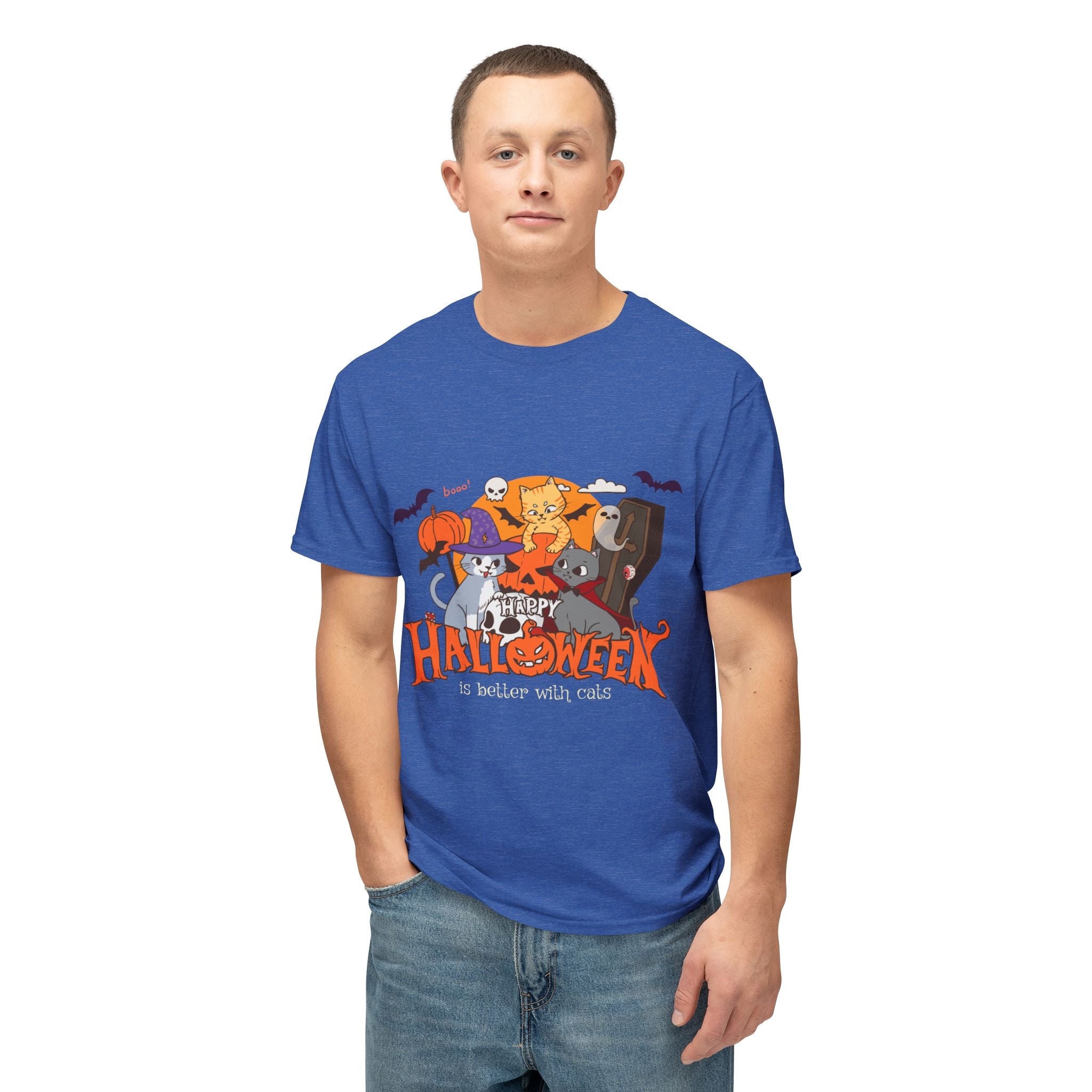 Halloween is Better with Cats | Unisex HD Cotton™ T-shirt