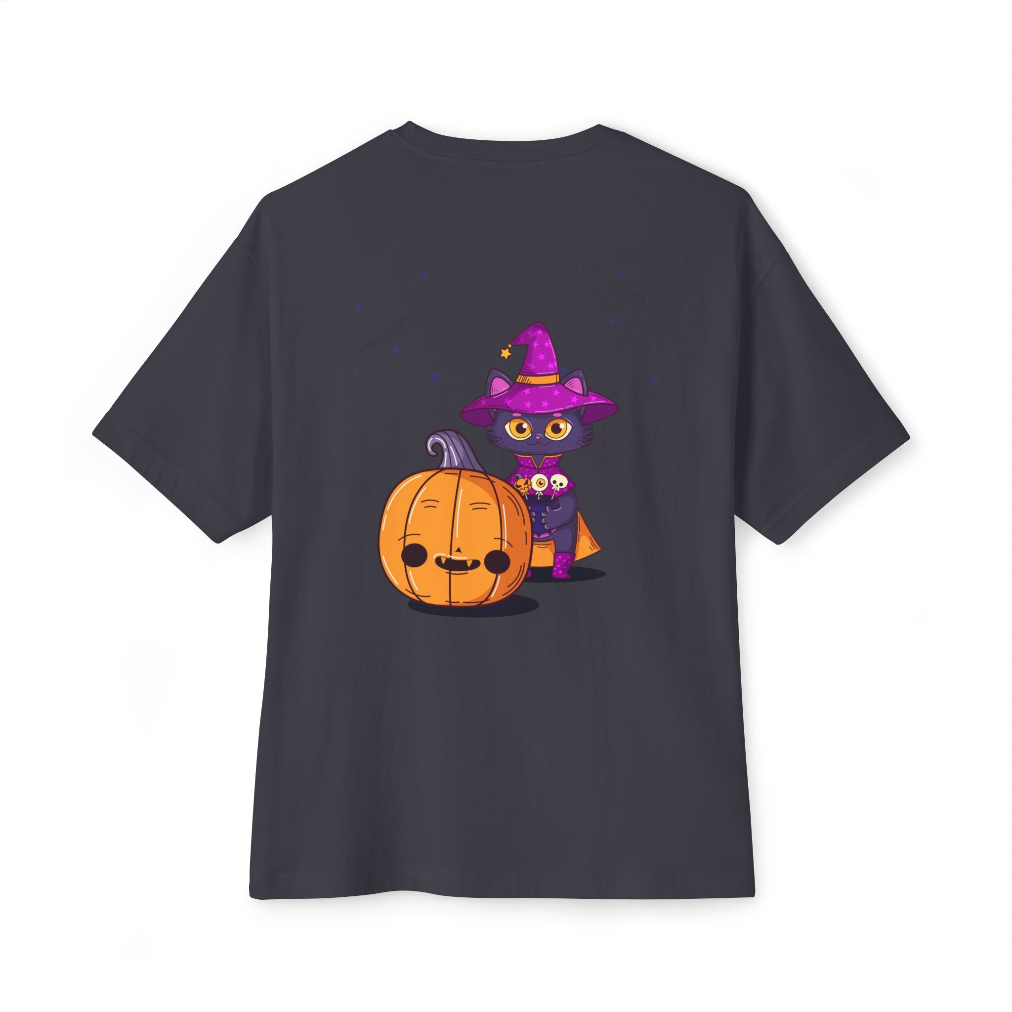 Halloween with Witch's Cats | Unisex Oversized Boxy Tee