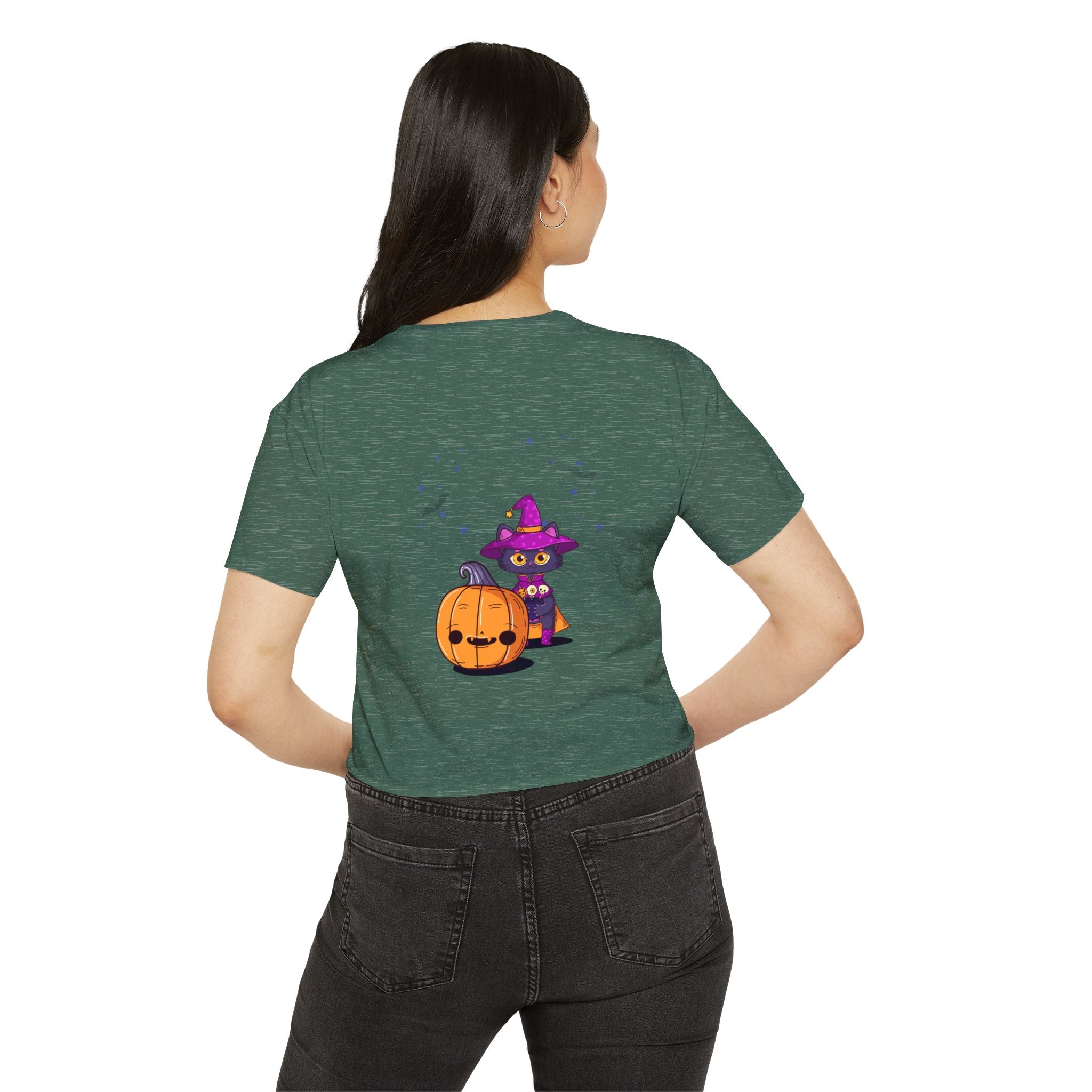 Halloween with Witch's Cats | Women's Festival Crop Top