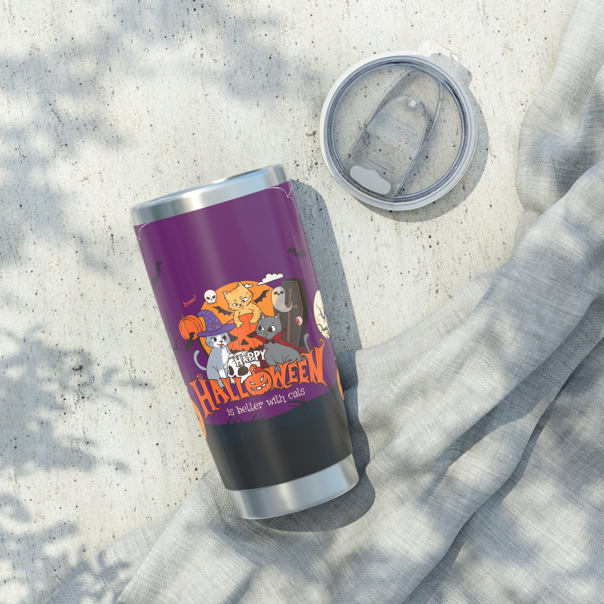 Happy Halloween is Better with Cats | Vagabond Tumbler