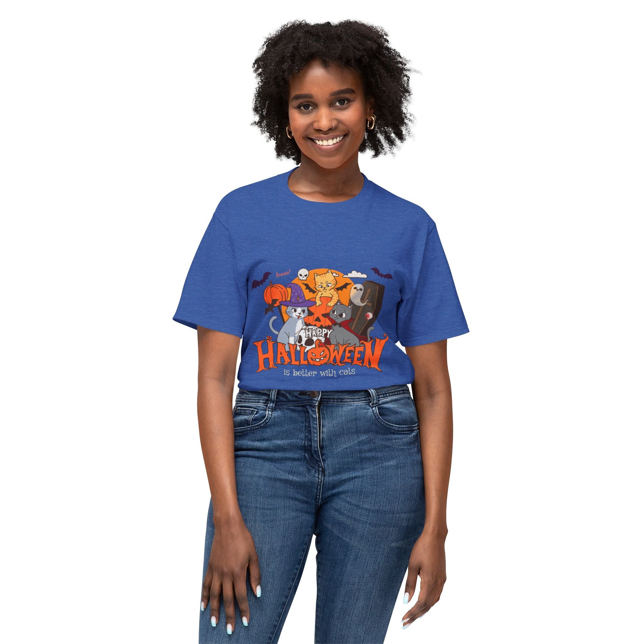 Halloween is Better with Cats | Unisex HD Cotton™ T-shirt