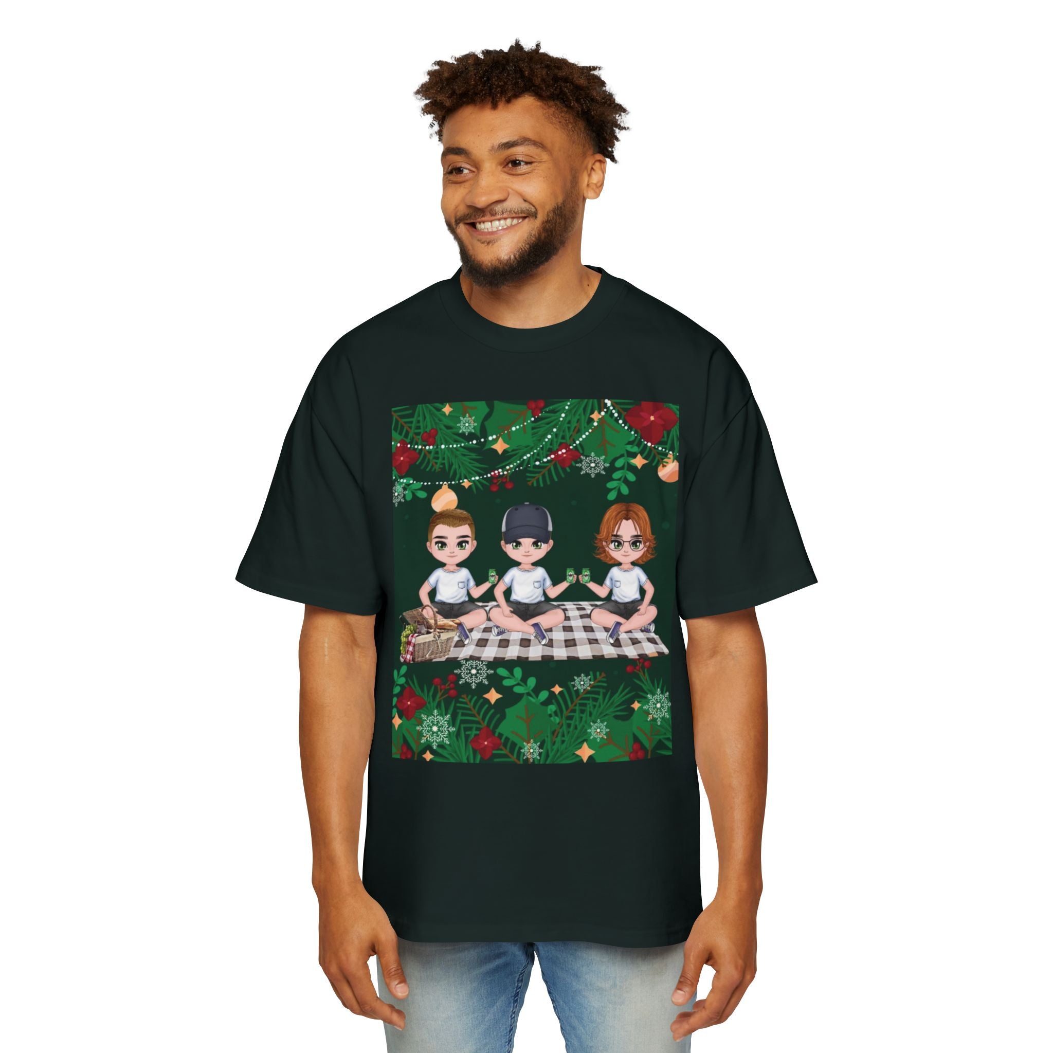 Christmas Family | Men's Heavy Oversized Tee