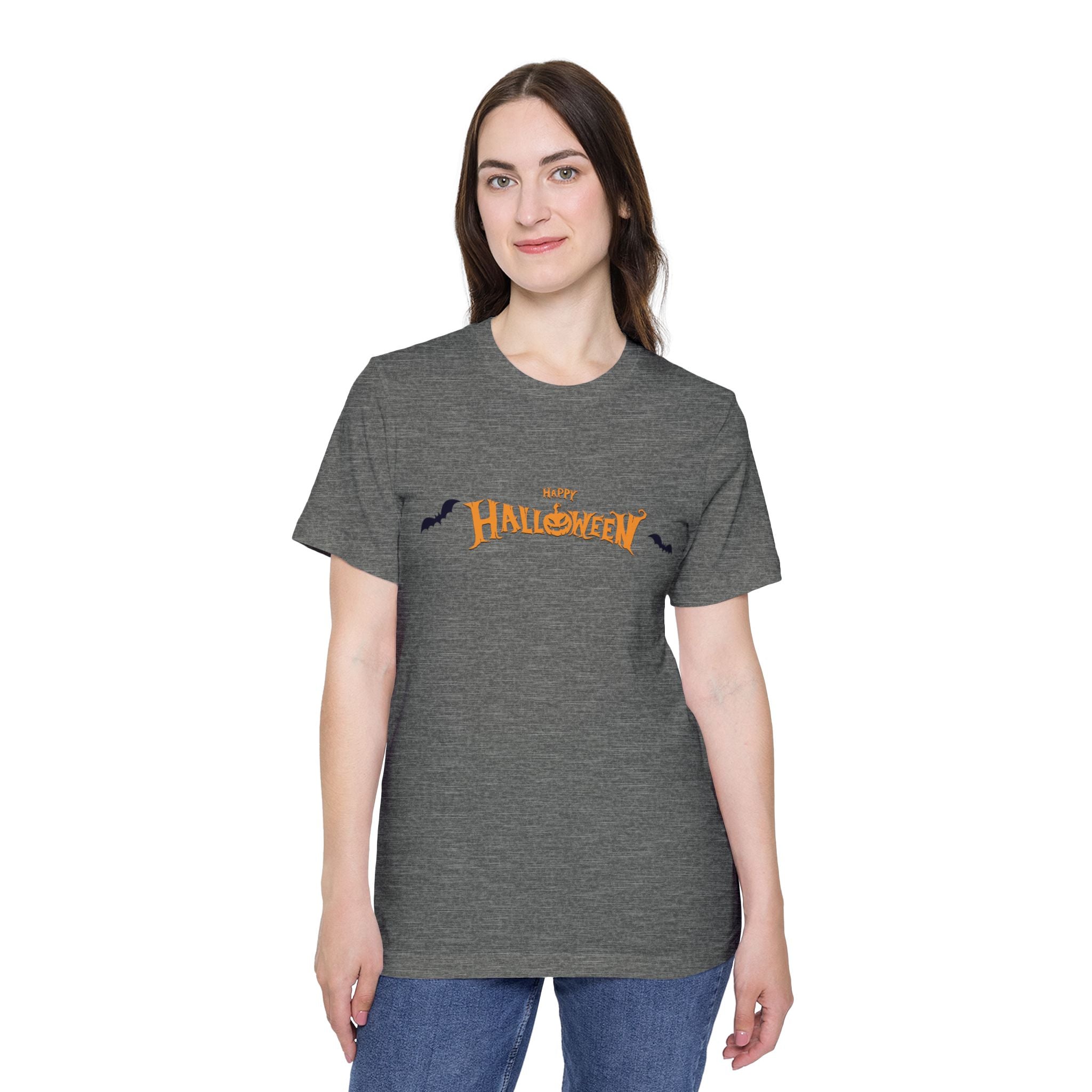 Halloween with Bats | USA-Made Unisex Short-Sleeve Jersey T-Shirt