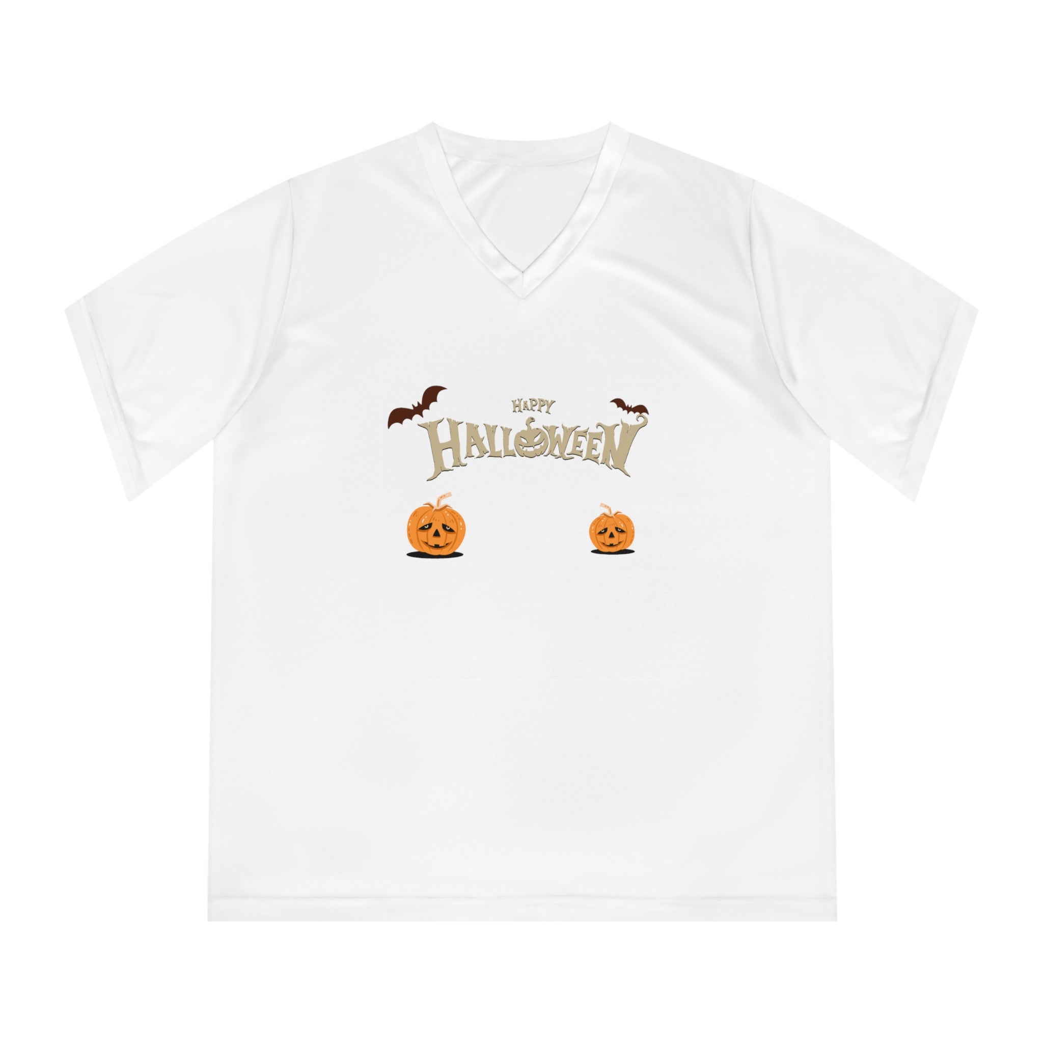 Halloween with Pumpkins | Women's Performance V-Neck T-Shirt