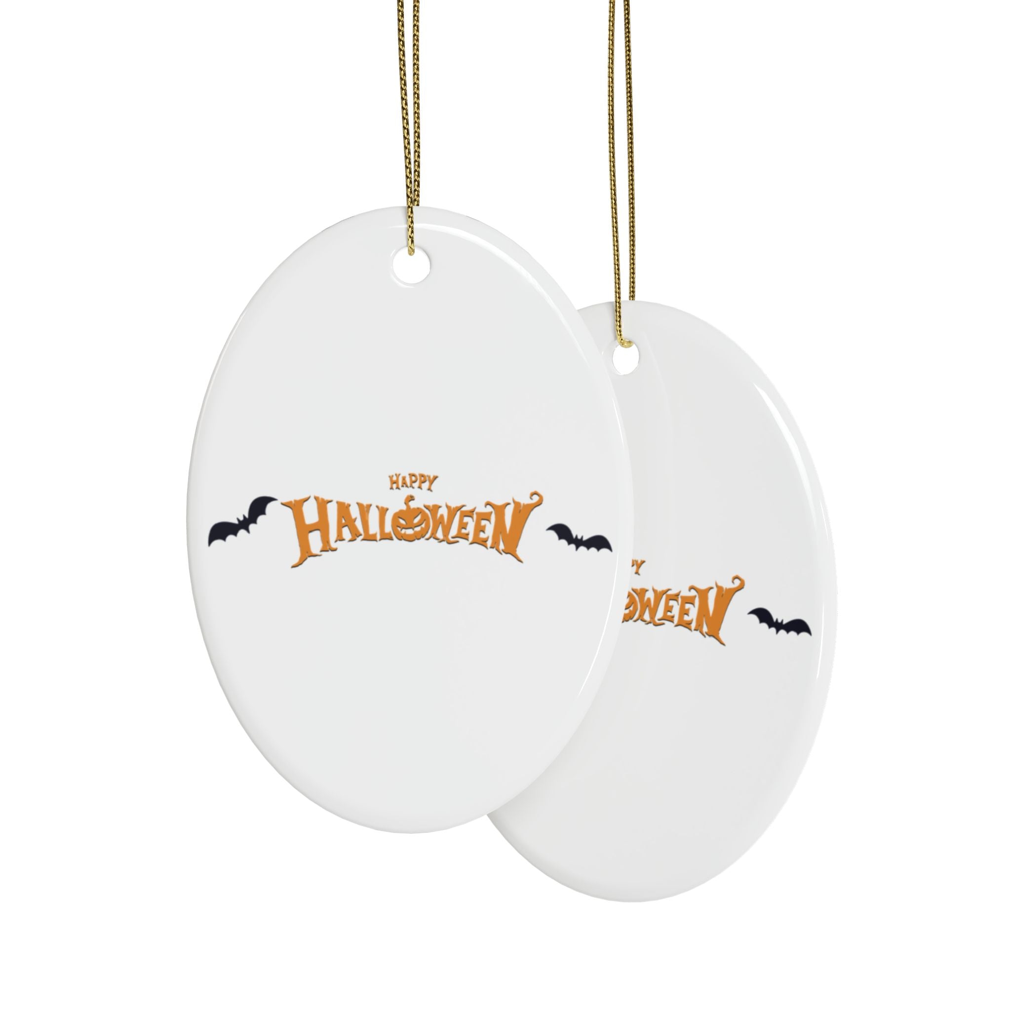 Halloween with Bats | Ceramic Ornaments