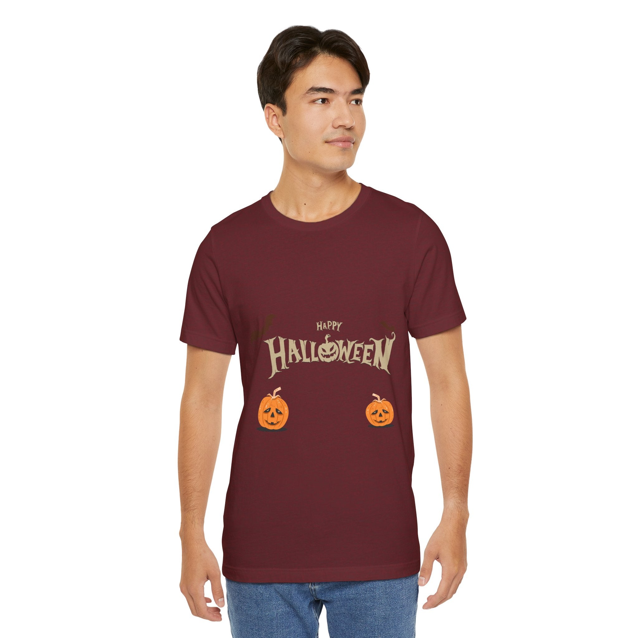 Halloween with Pumpkins | Unisex Jersey Short Sleeve Tee