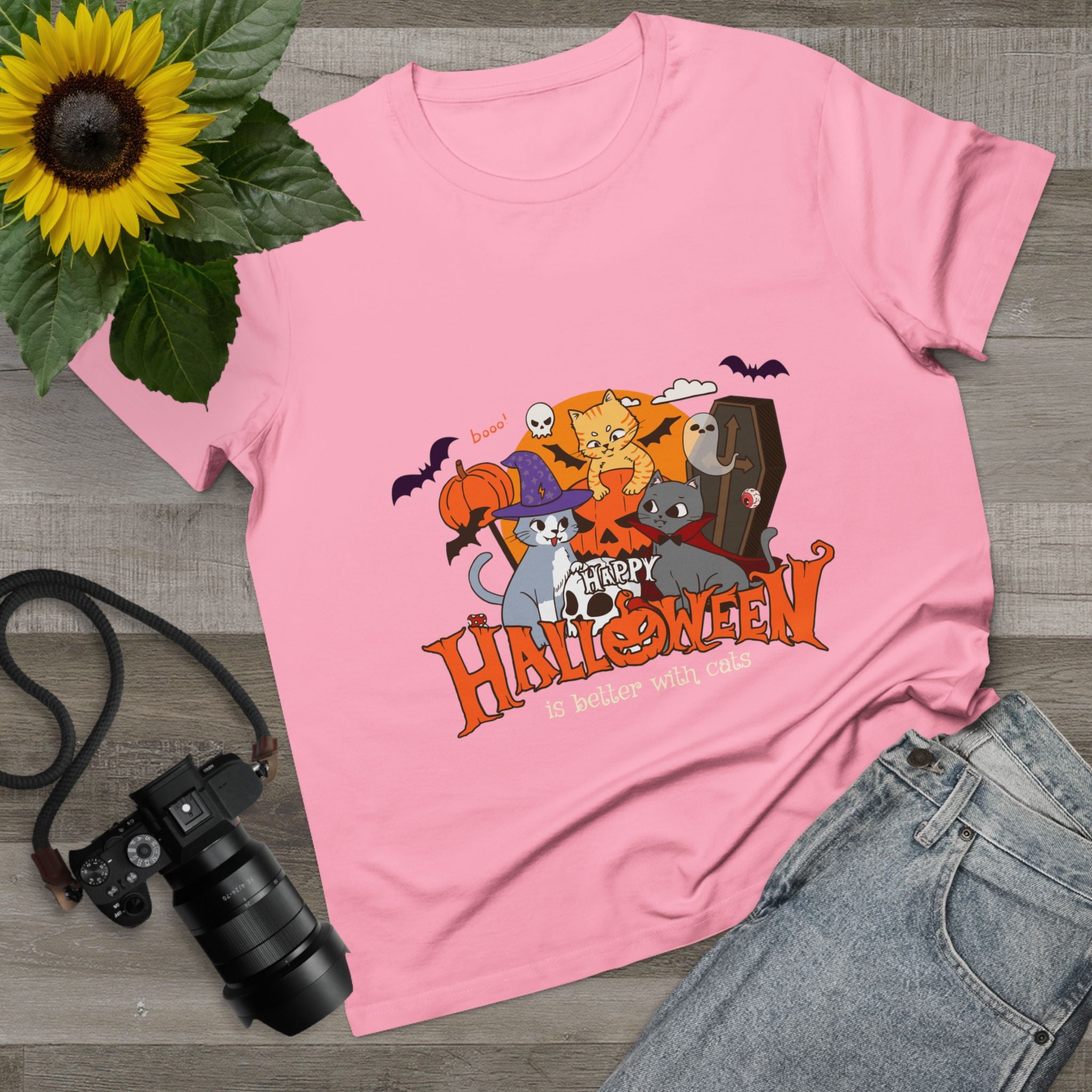 Halloween is Better with Cats | Women’s Maple Tee