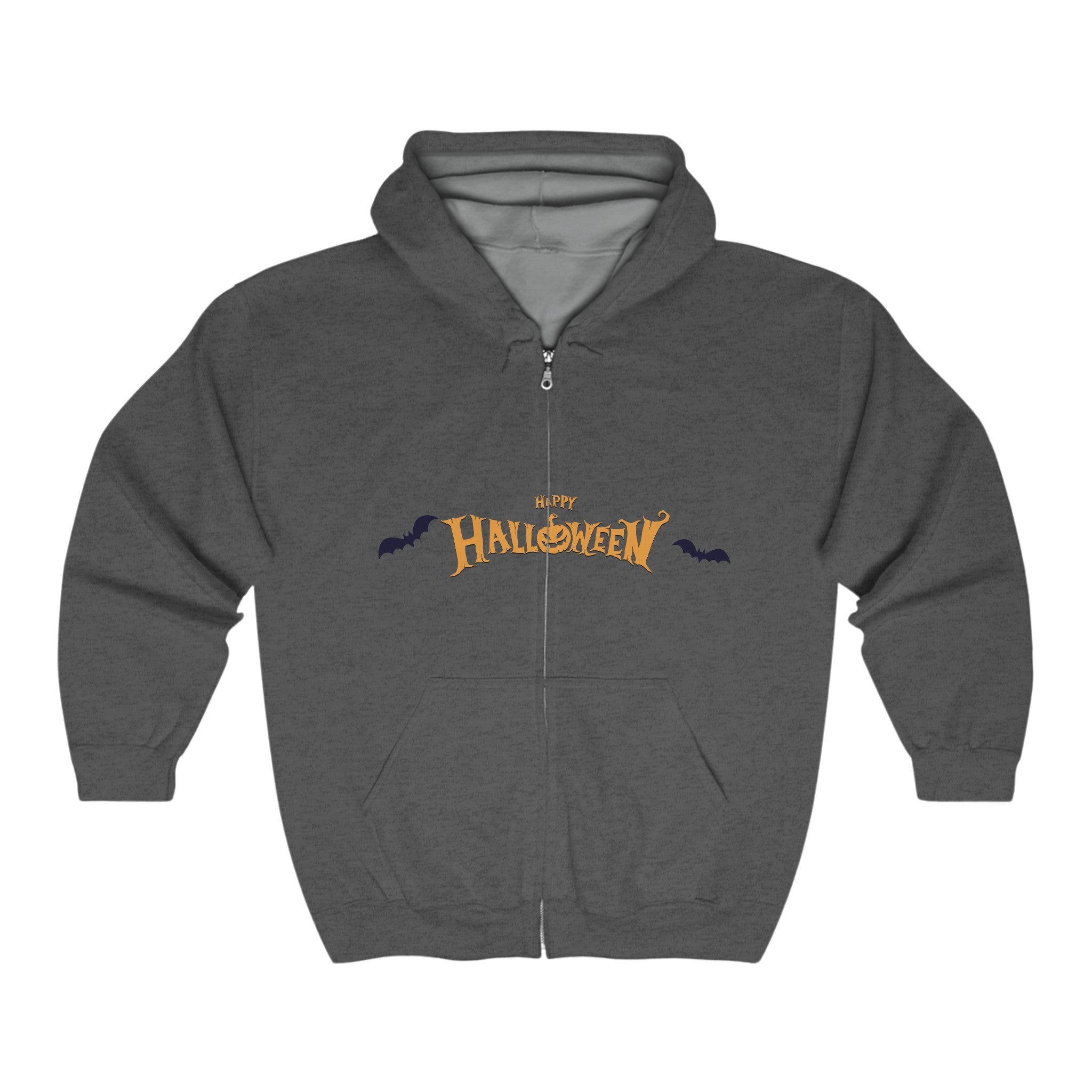 Halloween with Bats | Unisex Heavy Blend Full Zip Hooded Sweatshirt