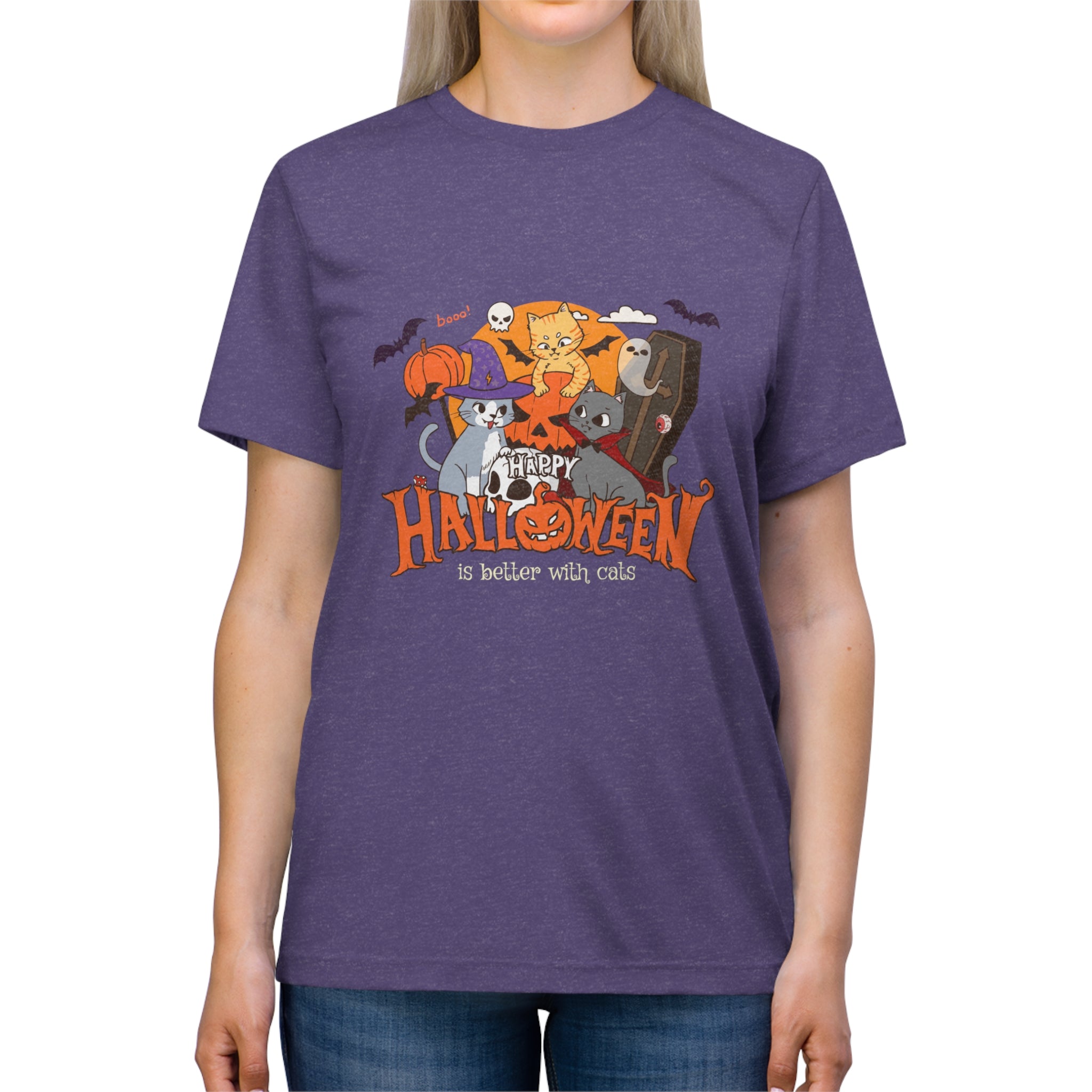 Halloween is Better with Cats | Unisex Triblend Tee