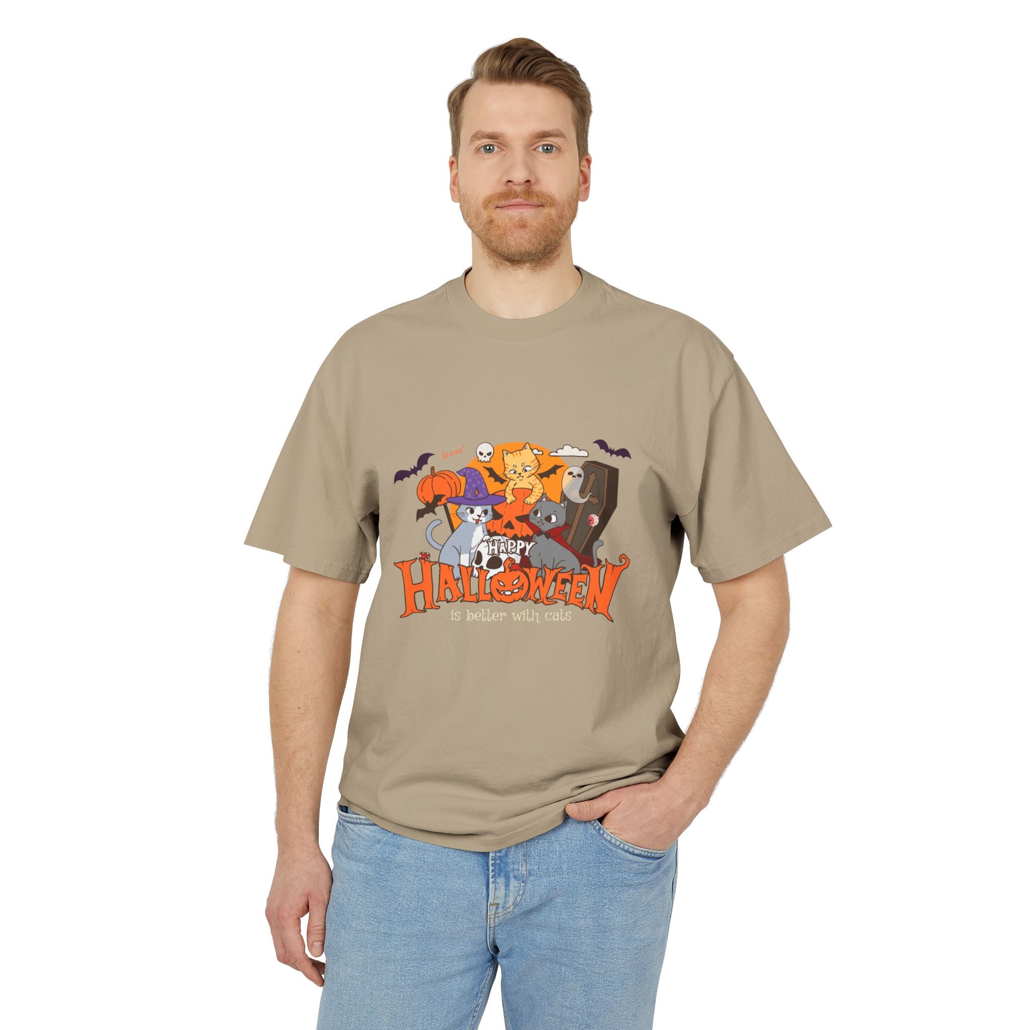 Halloween is Better with Cats | Unisex Heavy Faded Tee