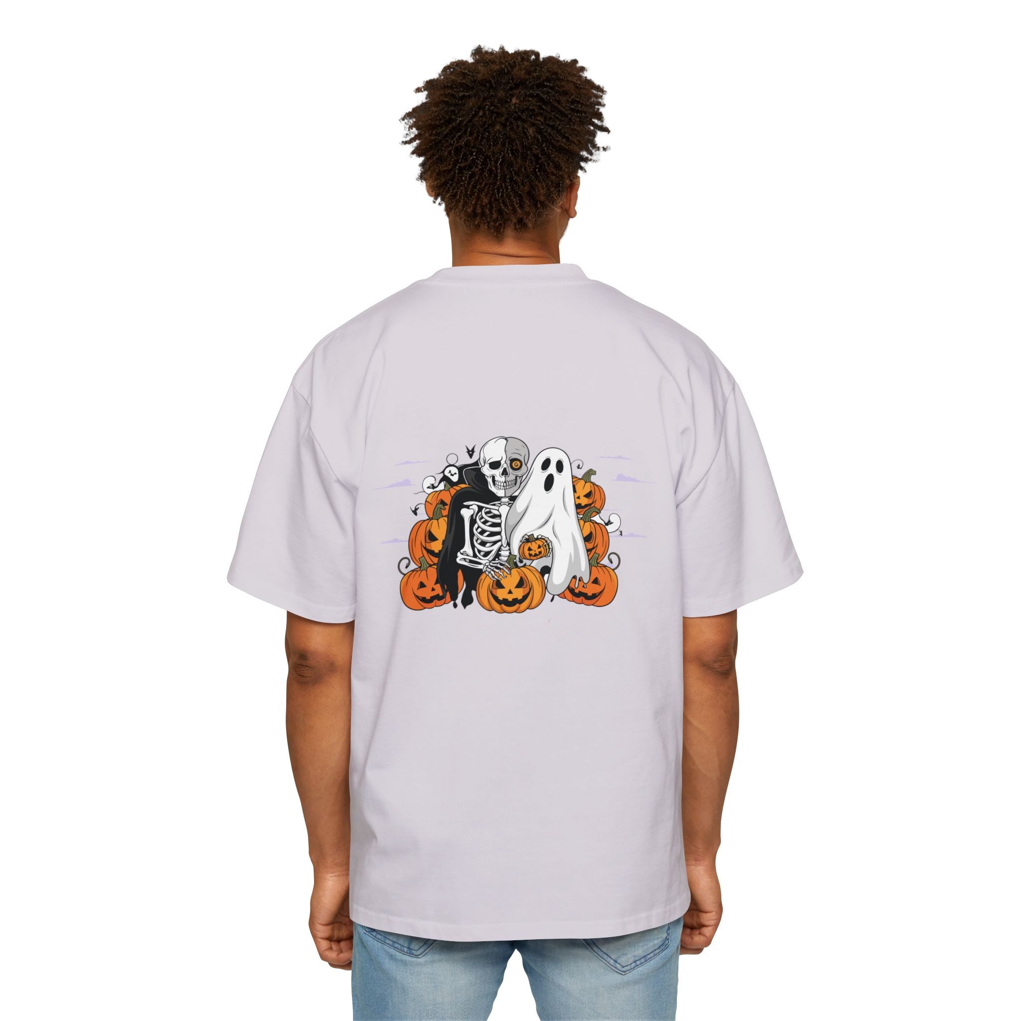 Halloween with Bats | Men's Heavy Oversized Tee
