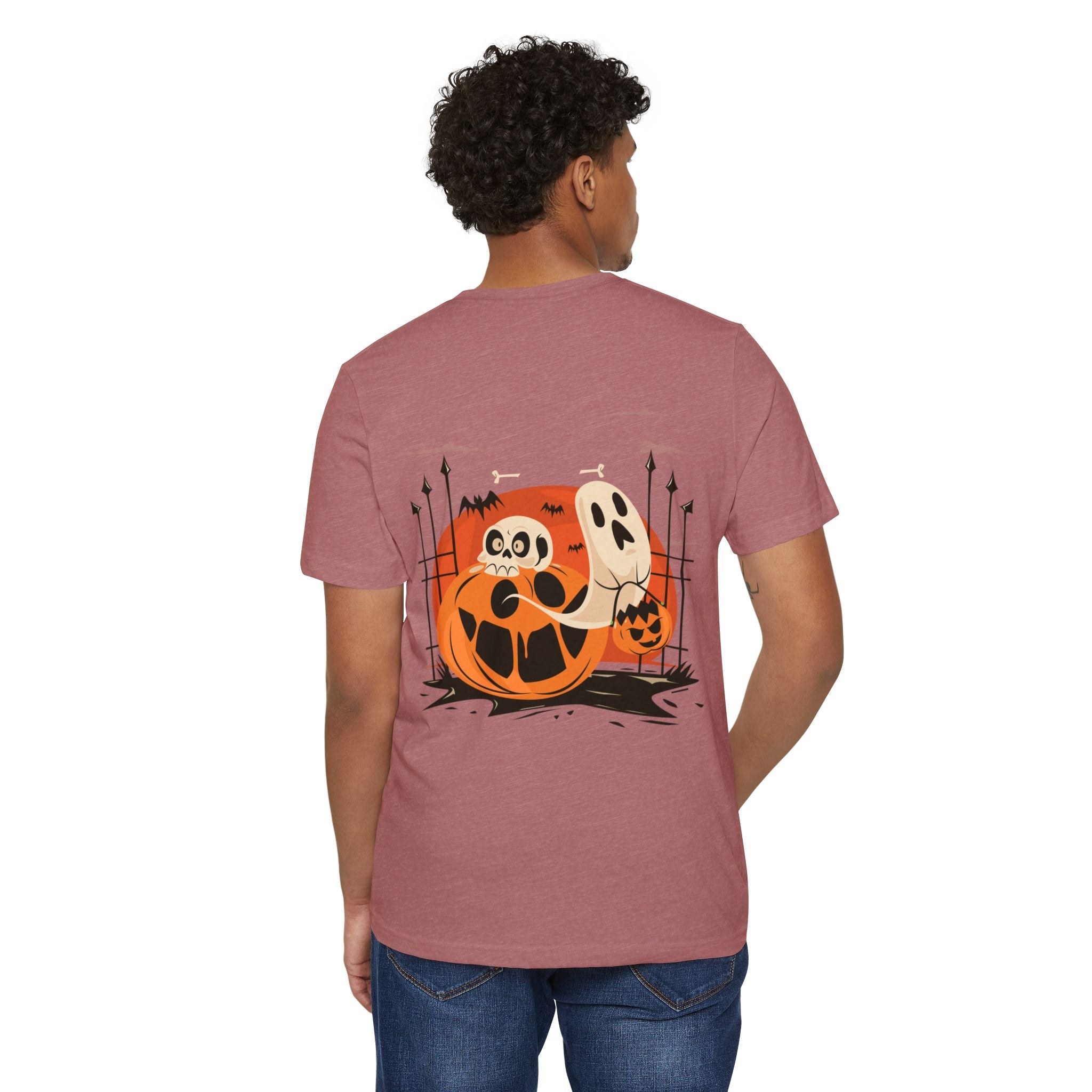 Halloween with Pumpkins | Unisex Recycled Organic T-Shirt