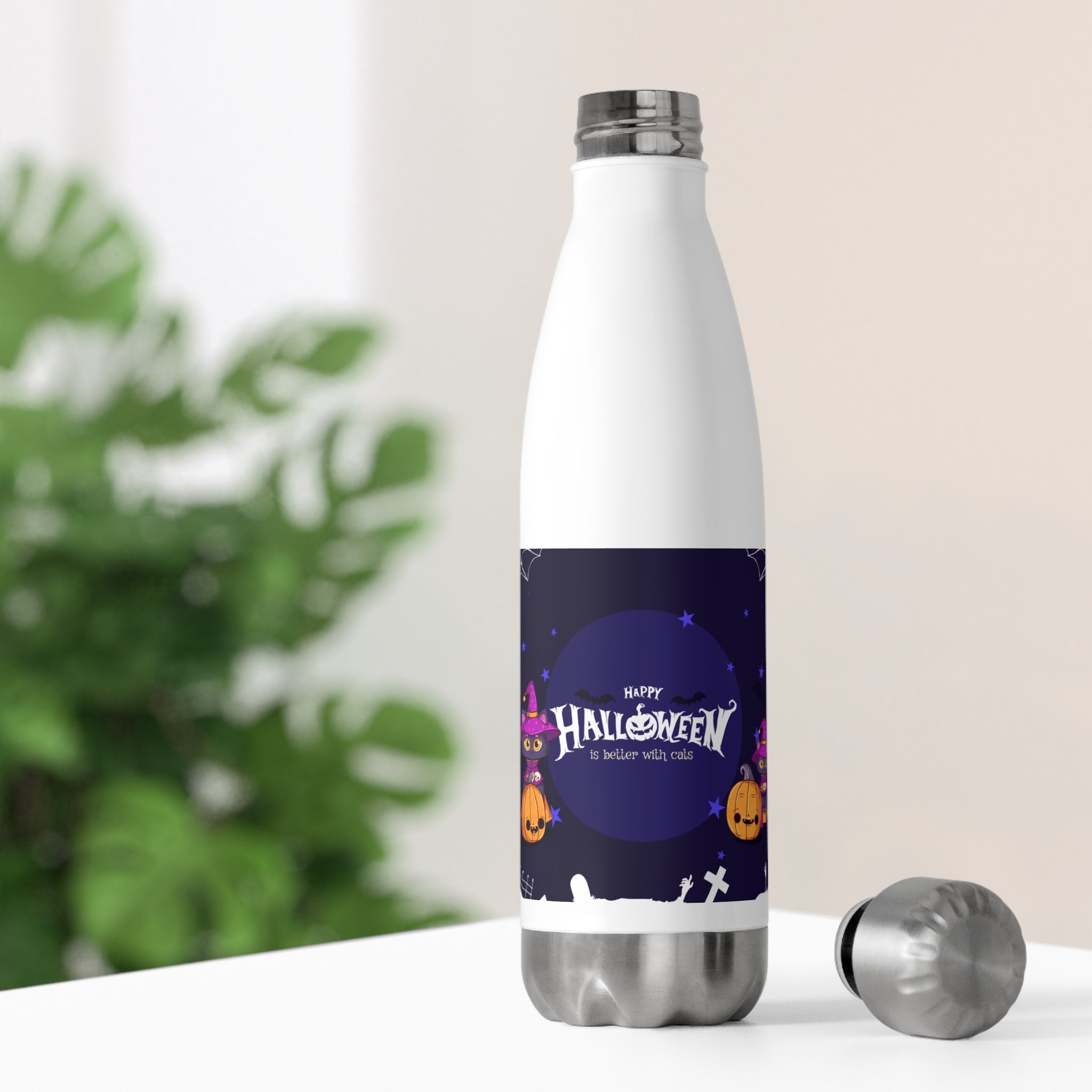 Happy Halloween with Witch's Cats | Insulated Bottle