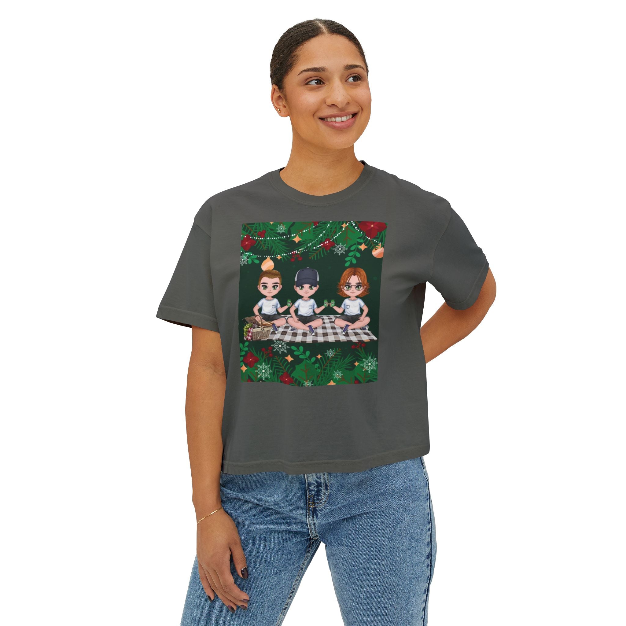 HAPPY CHRISTMAS DAY Women's Boxy Tee