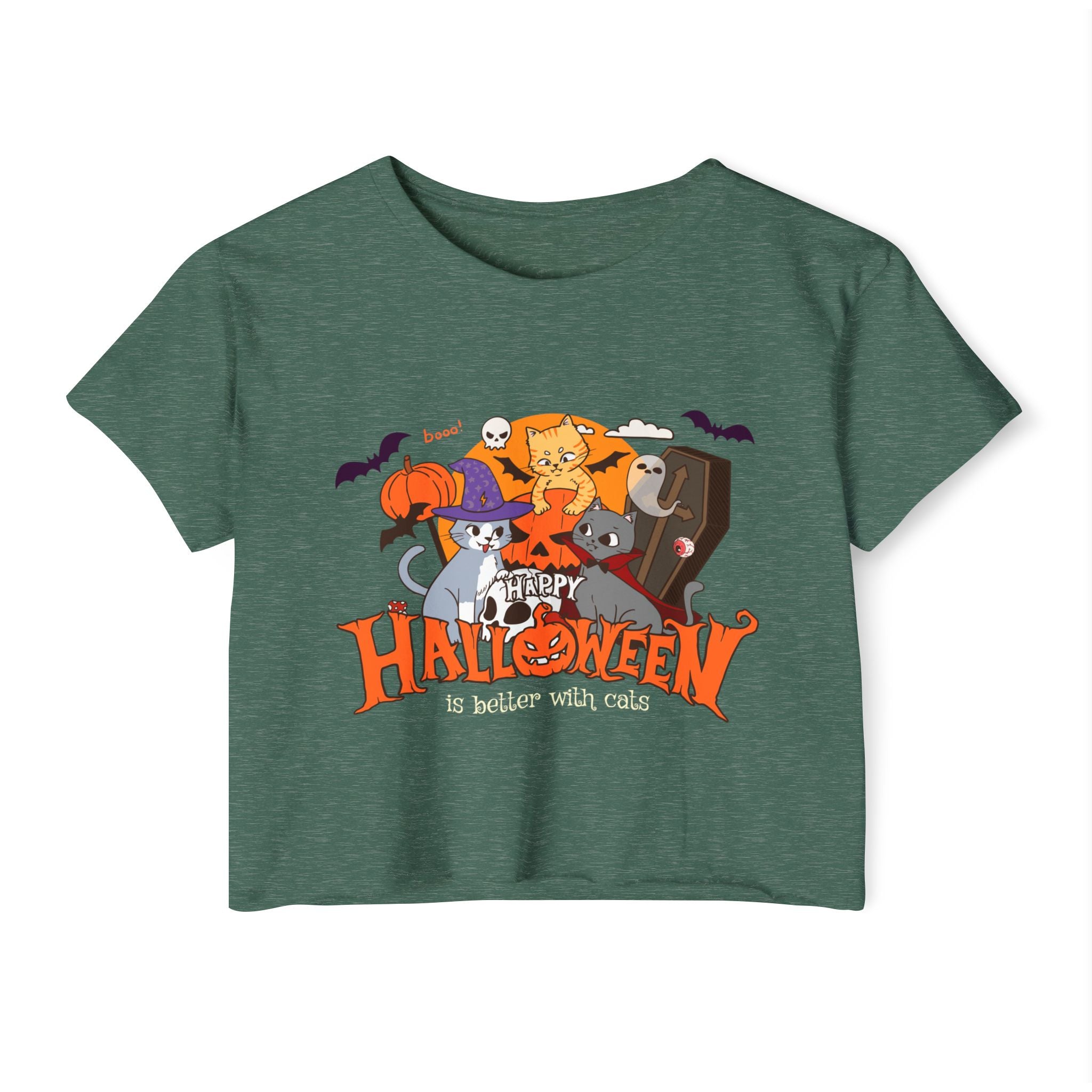 Halloween is Better with Cats | Women's Festival Crop Top
