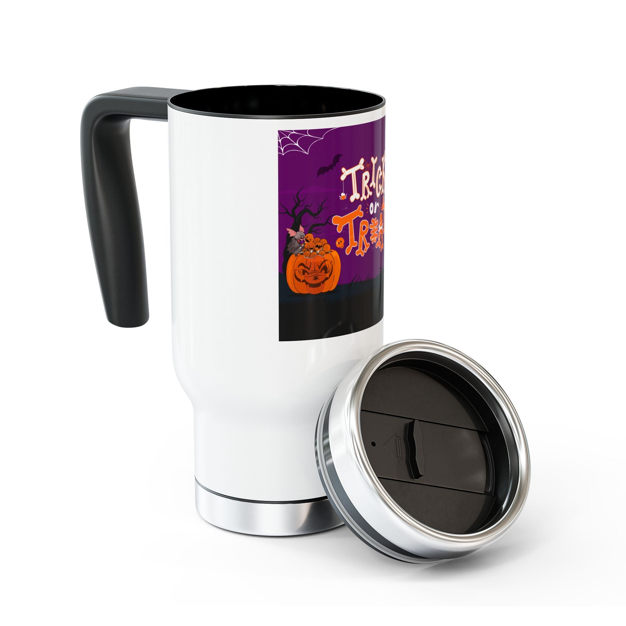 Halloween Trick or Treat | Stainless Steel Travel Mug with Handle