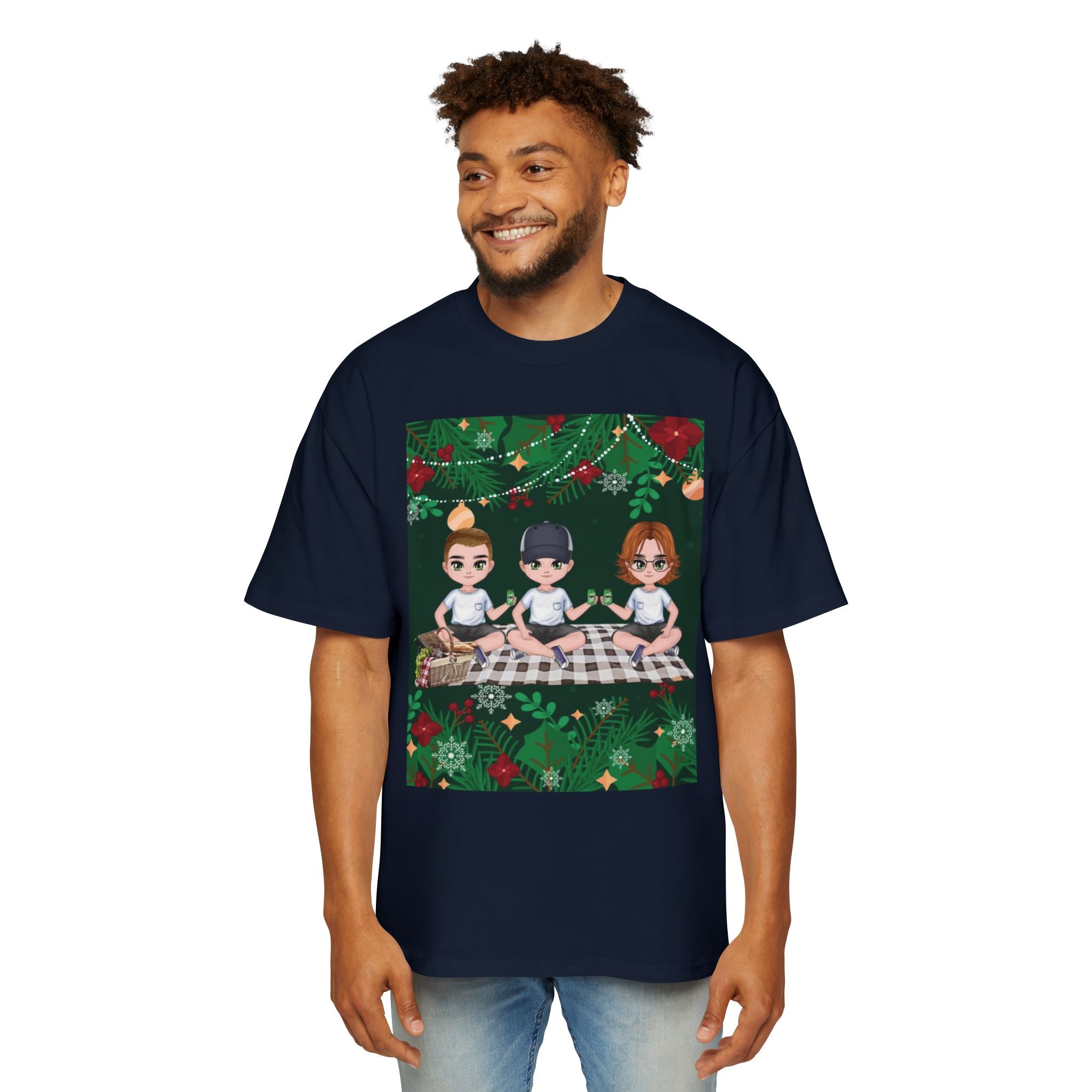 Christmas Family | Men's Heavy Oversized Tee