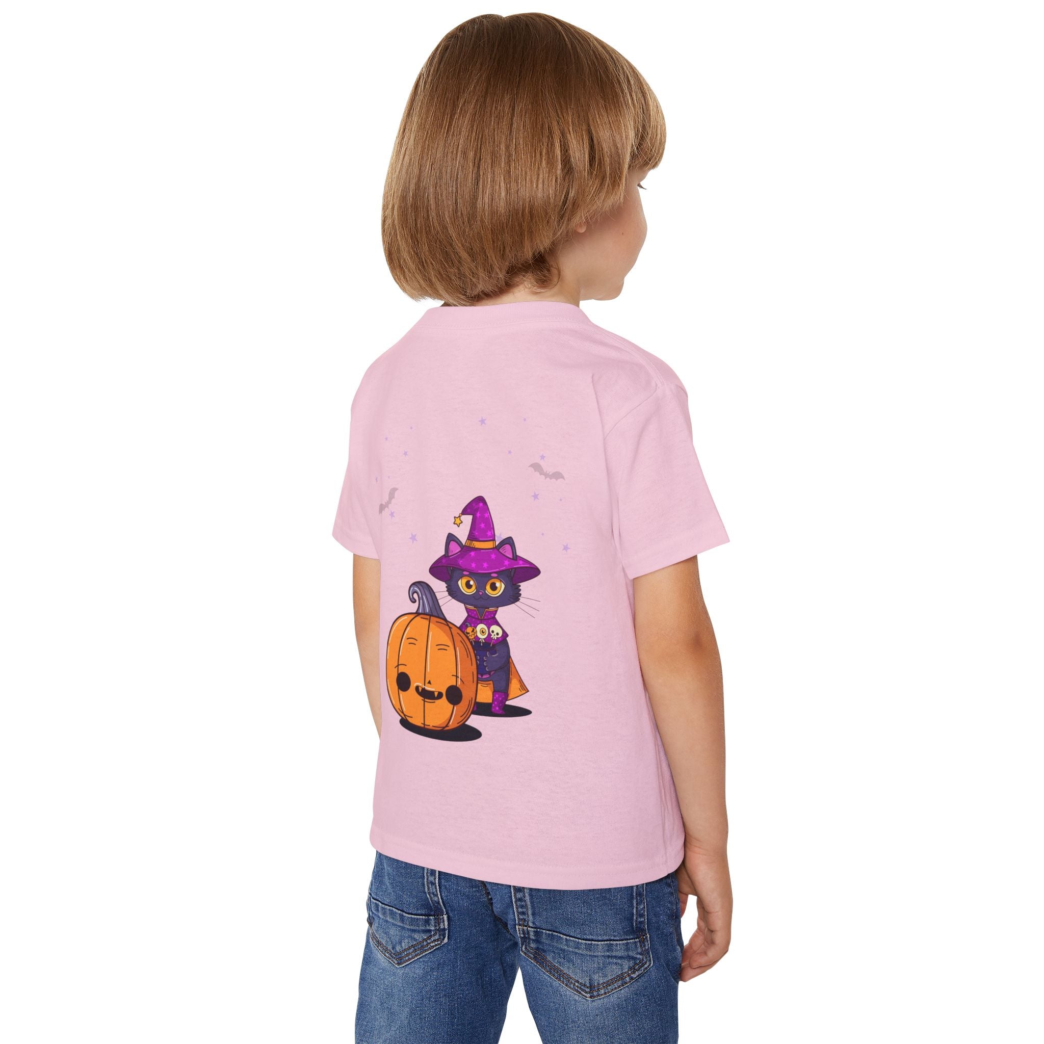 Halloween with Witch's Cats | Heavy Cotton Toddler T-shirt