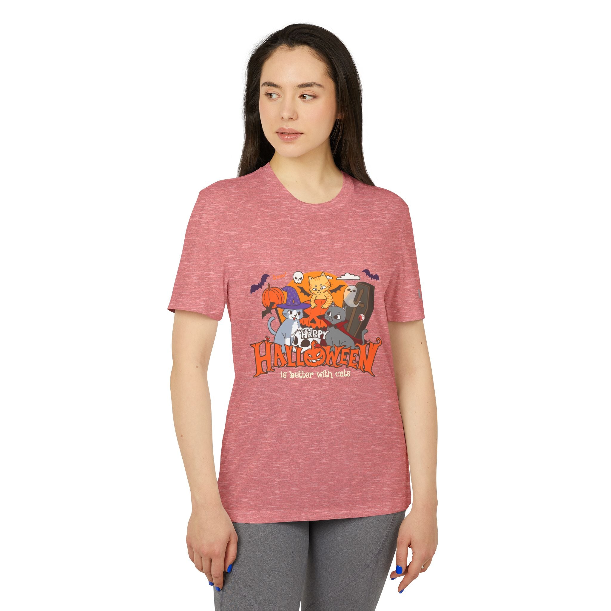 Halloween is Better with Cats | adidas Unisex Sport T-shirt