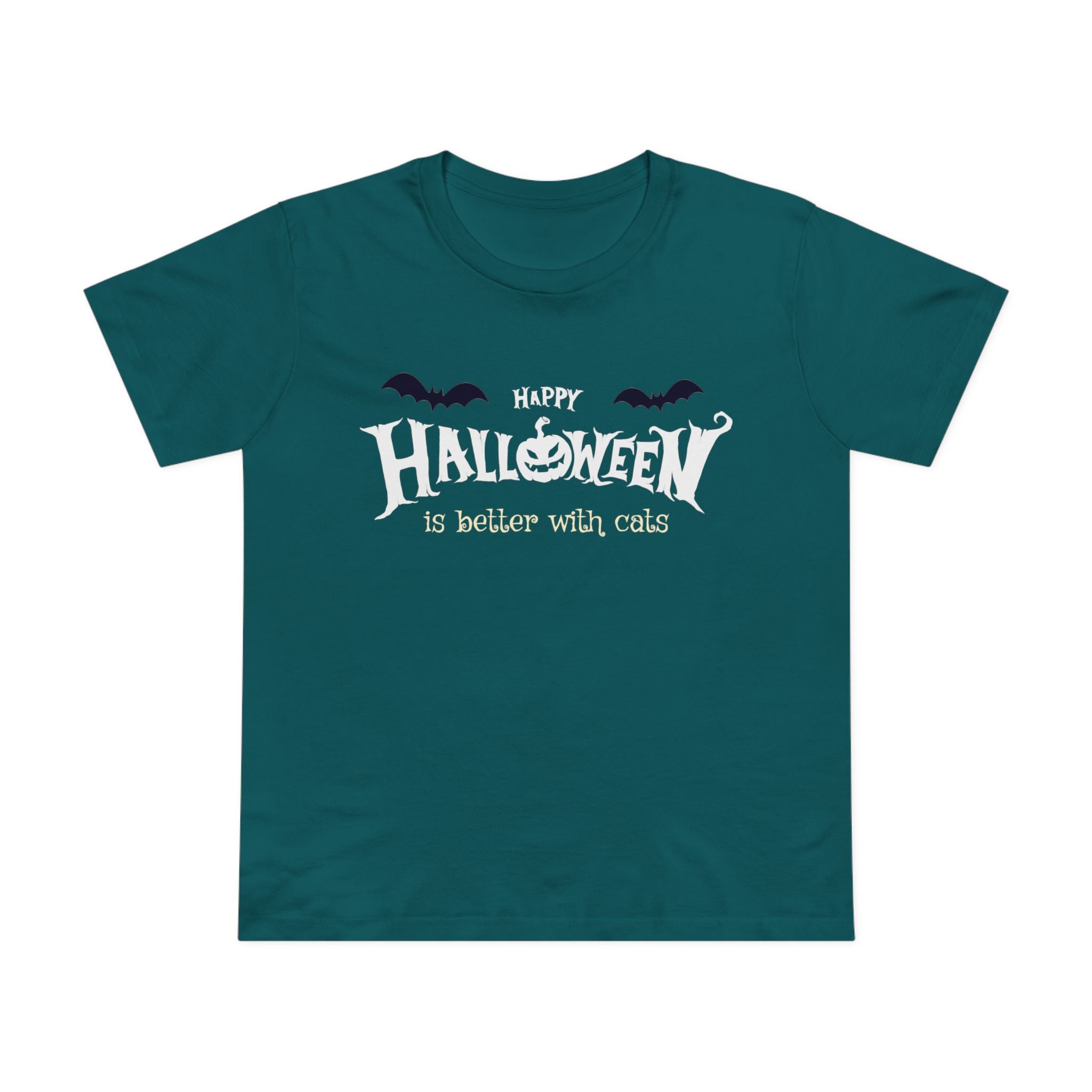 Halloween with Witch's Cats | Women’s Maple Tee