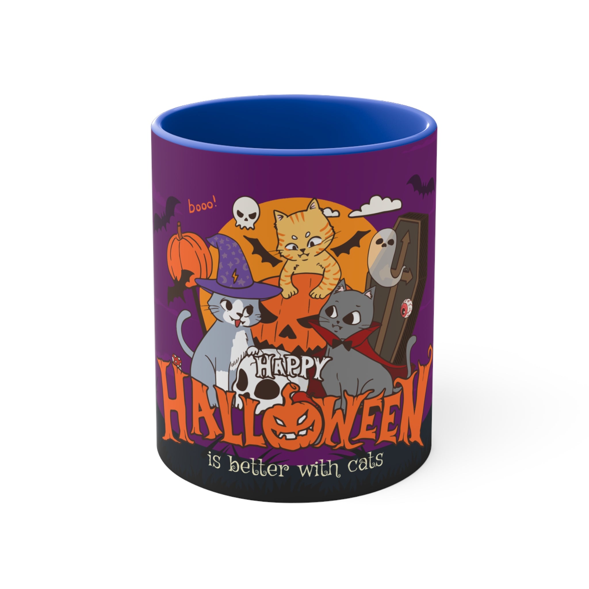 Happy Halloween is Better with Cats | Accent Mug