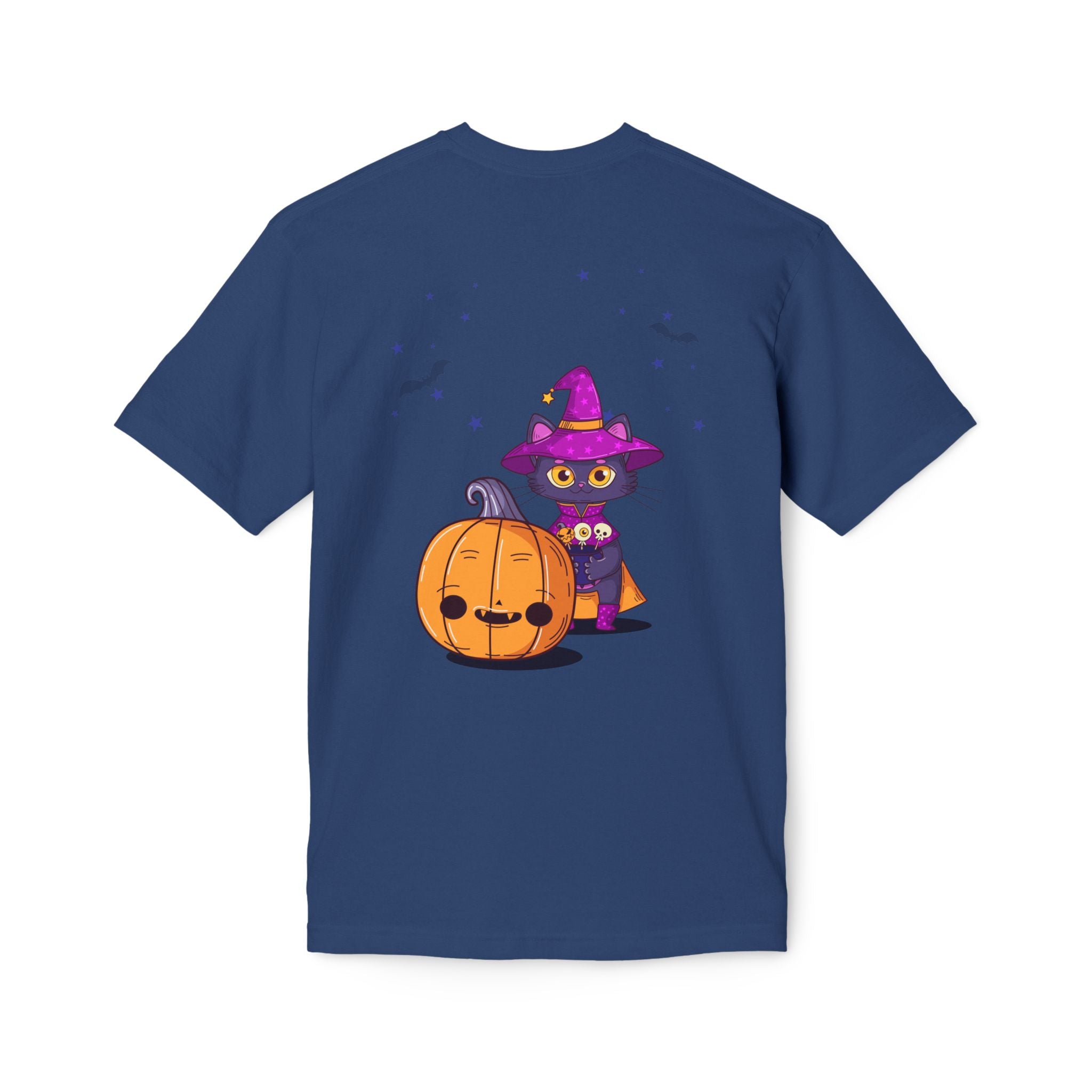 Halloween with Witch's Cats | Unisex Midweight T-shirt, Made in US