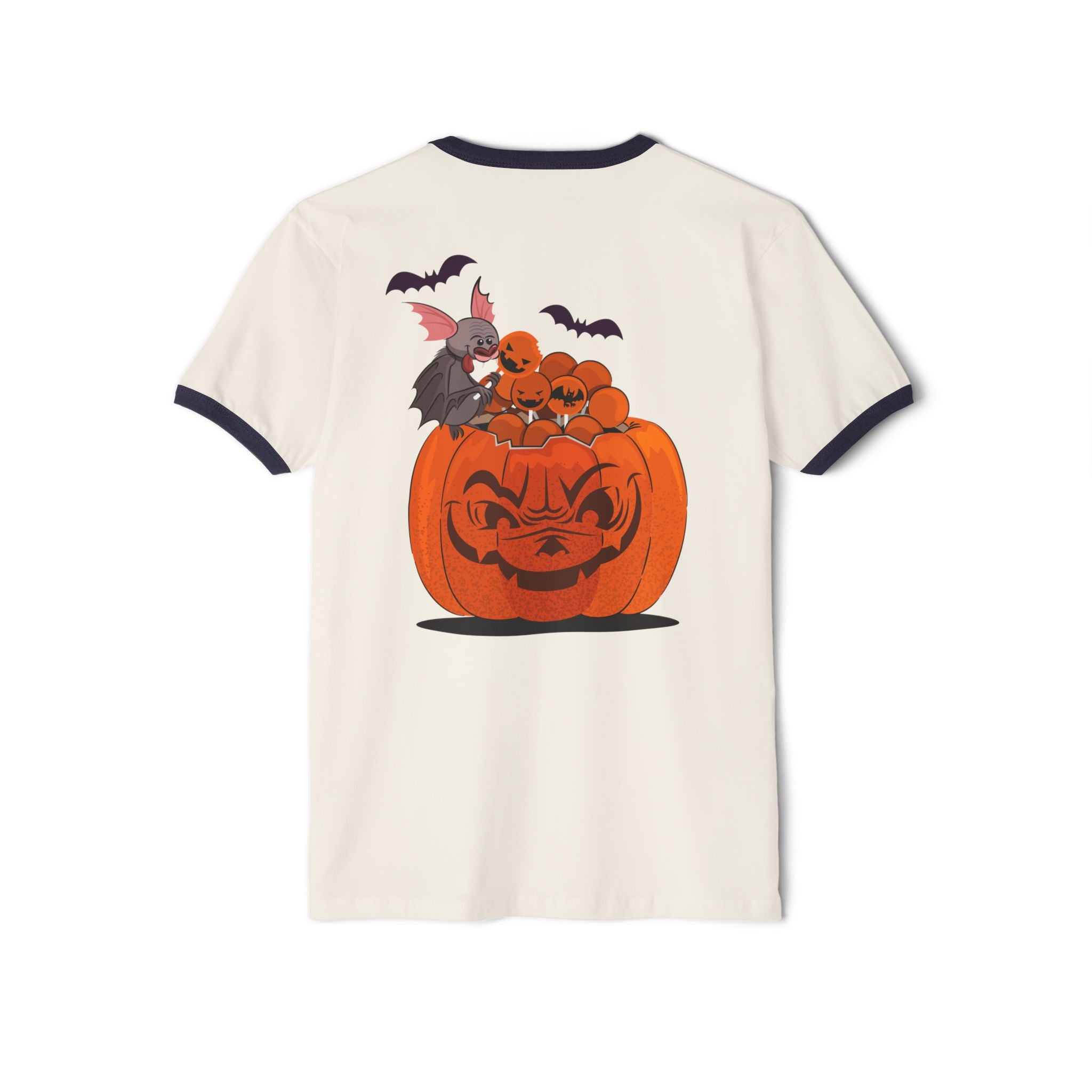 Halloween Trick or Treat | Unisex Cotton Ringer T-Shirt