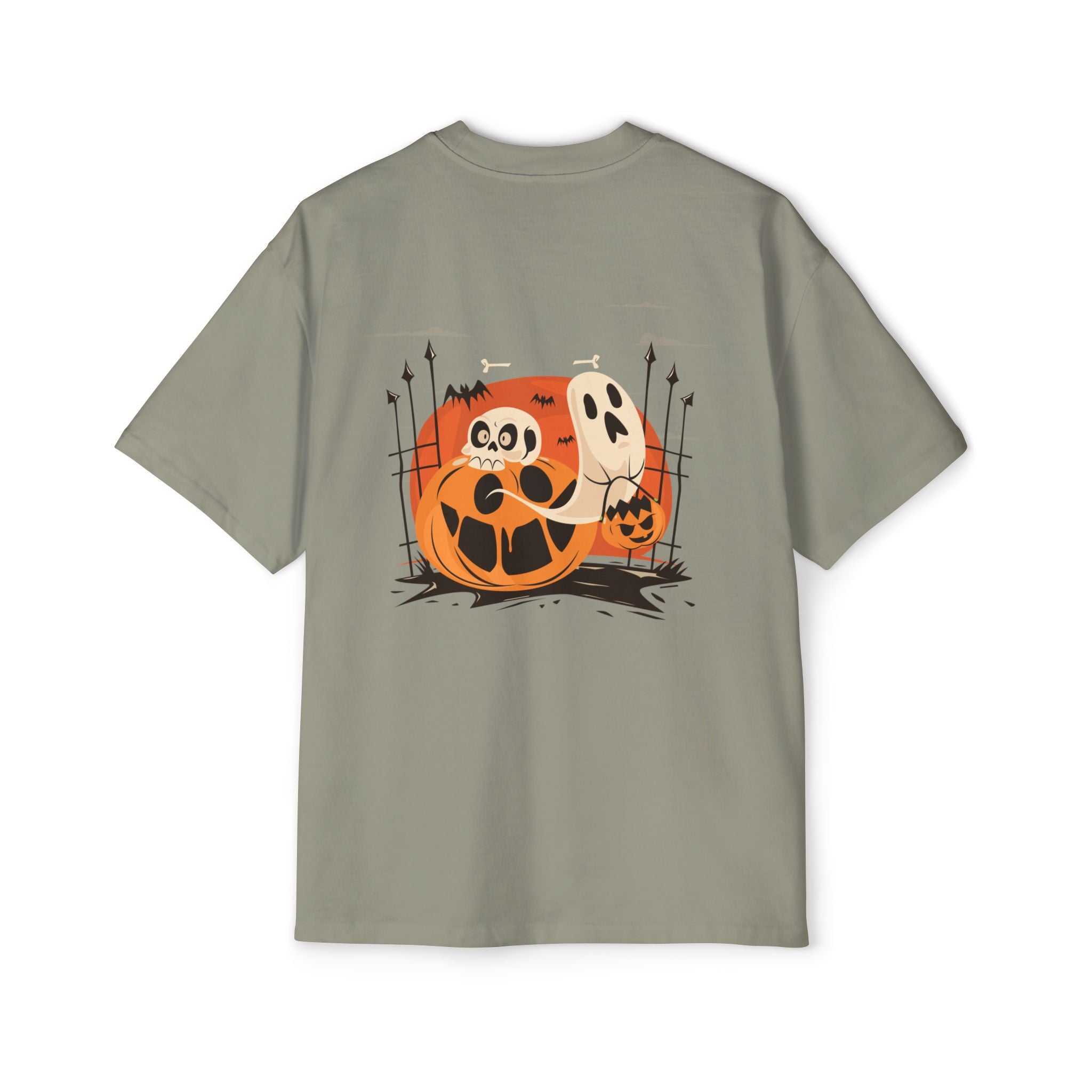 Halloween with Pumpkins | Men's Heavy Oversized Tee