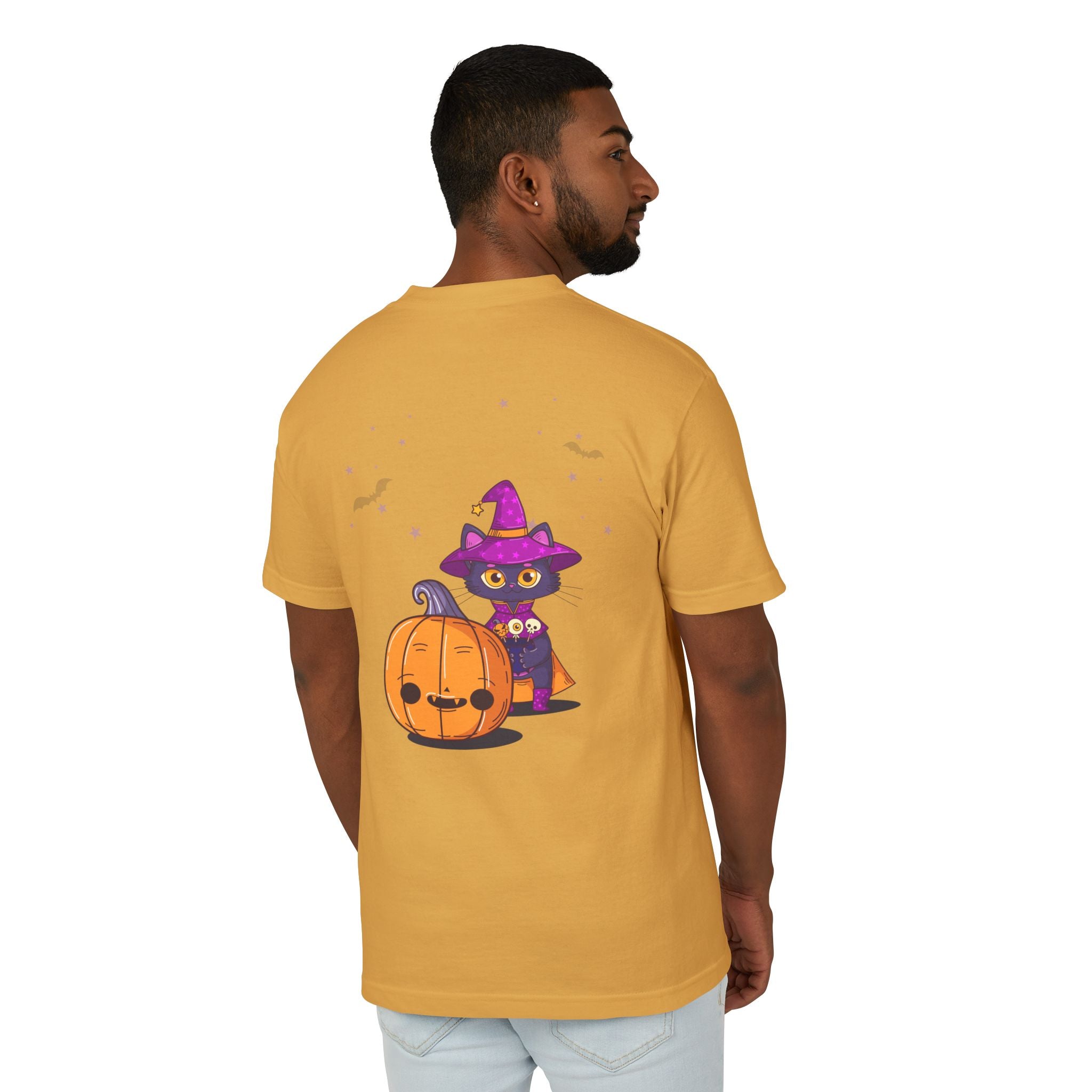 Halloween with Witch's Cats | Unisex Garment-Dyed Heavyweight Cotton Tee