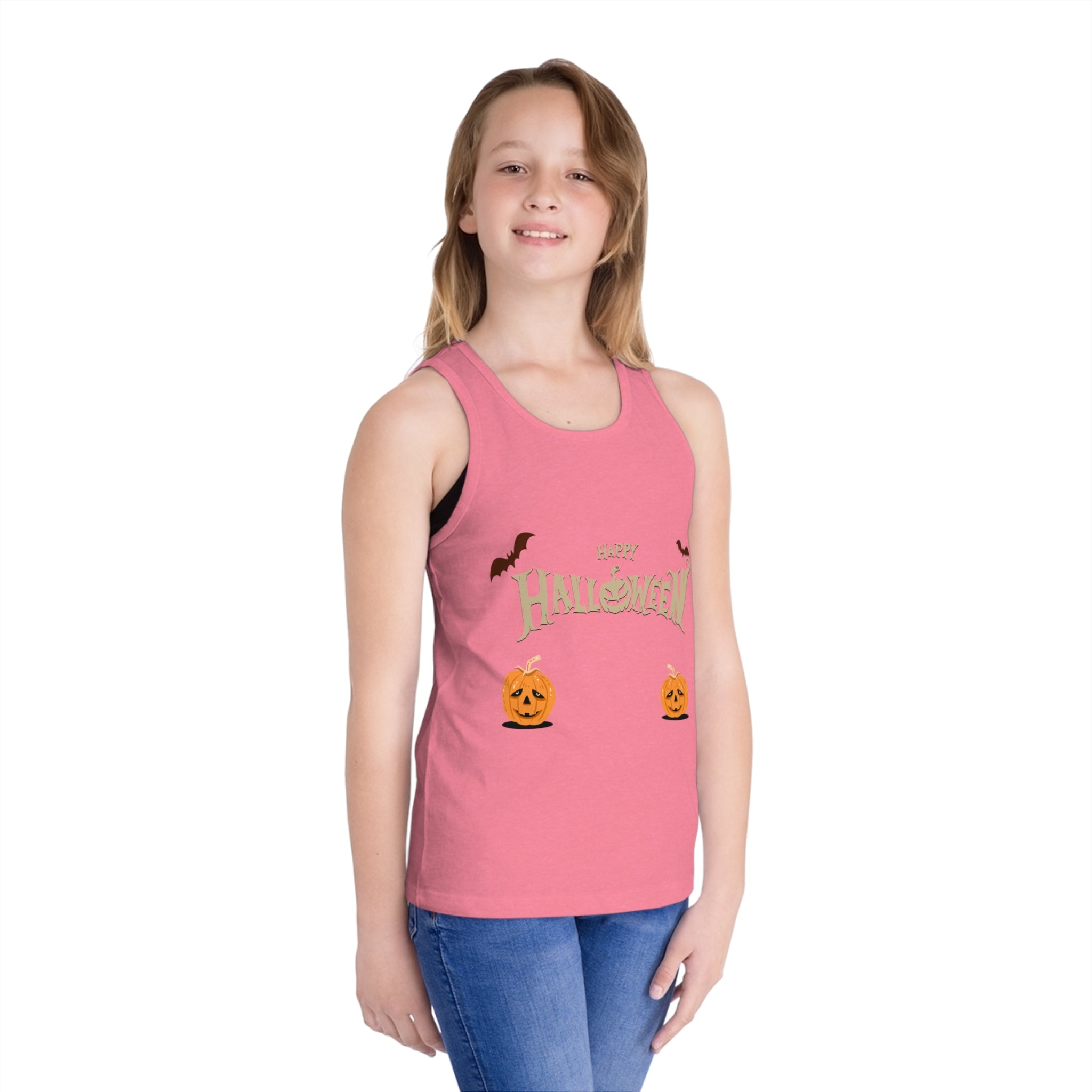 Halloween with Bats | Kid's Jersey Tank Top