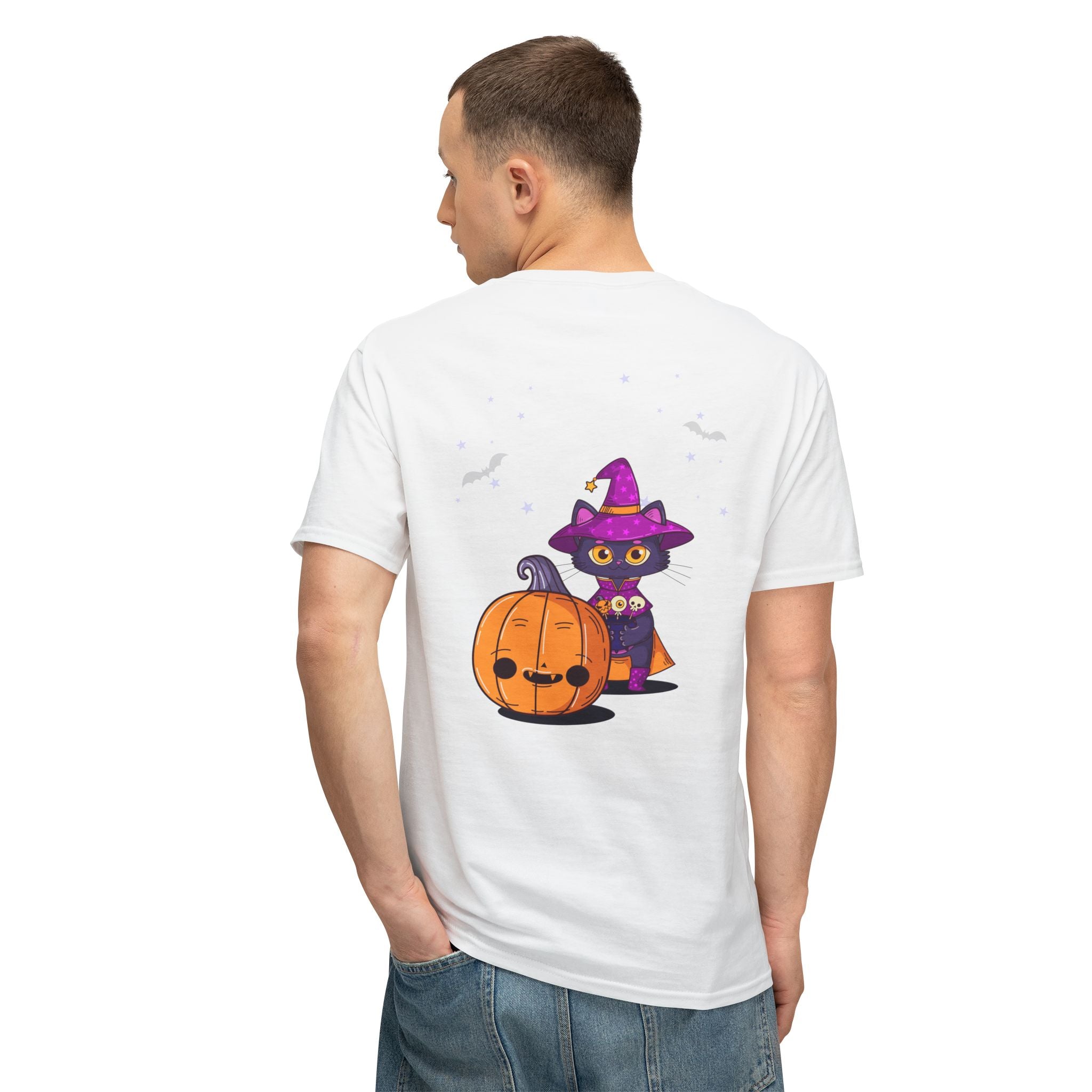Halloween with Witch's Cats | Unisex HD Cotton™ T-shirt