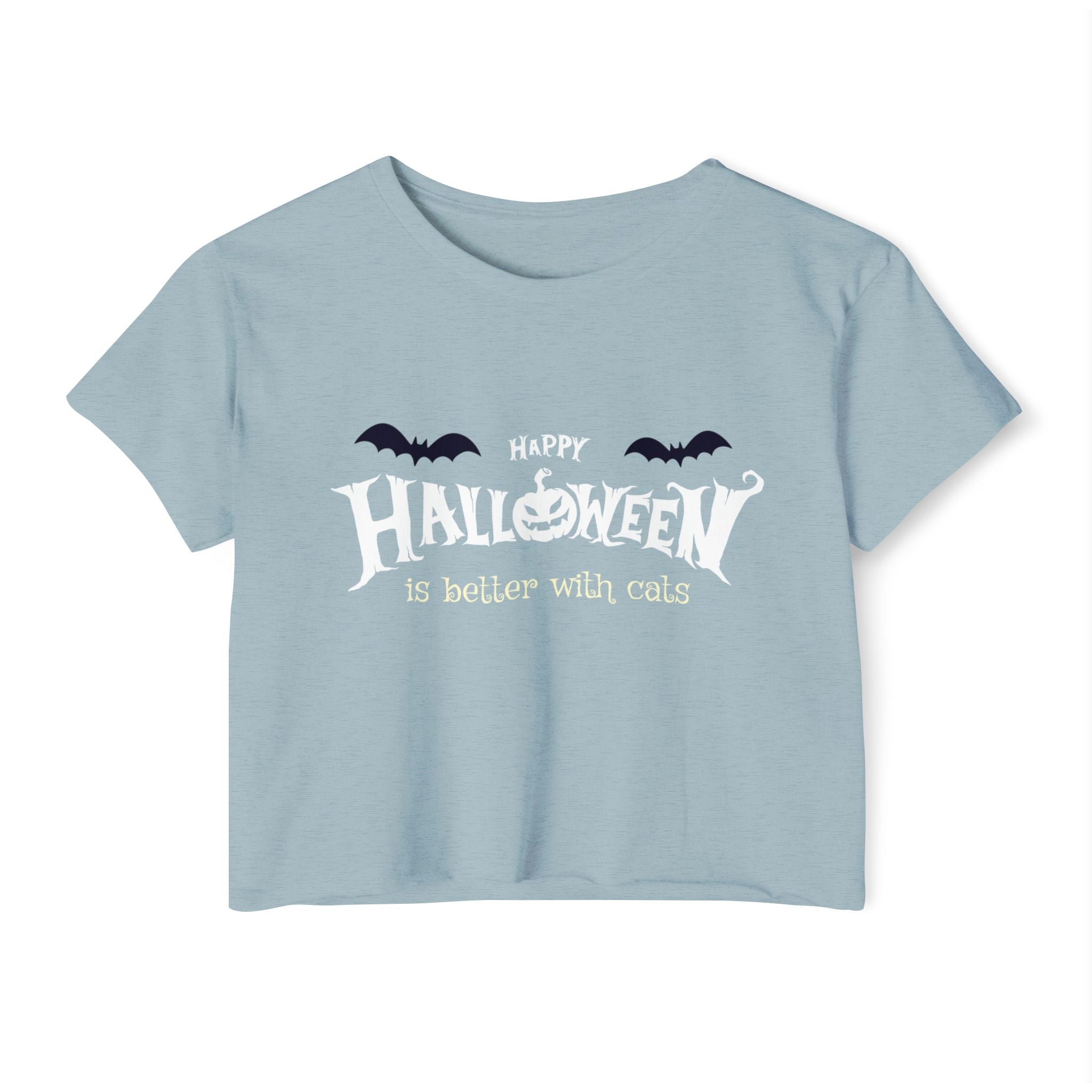 Halloween with Witch's Cats | Women's Festival Crop Top
