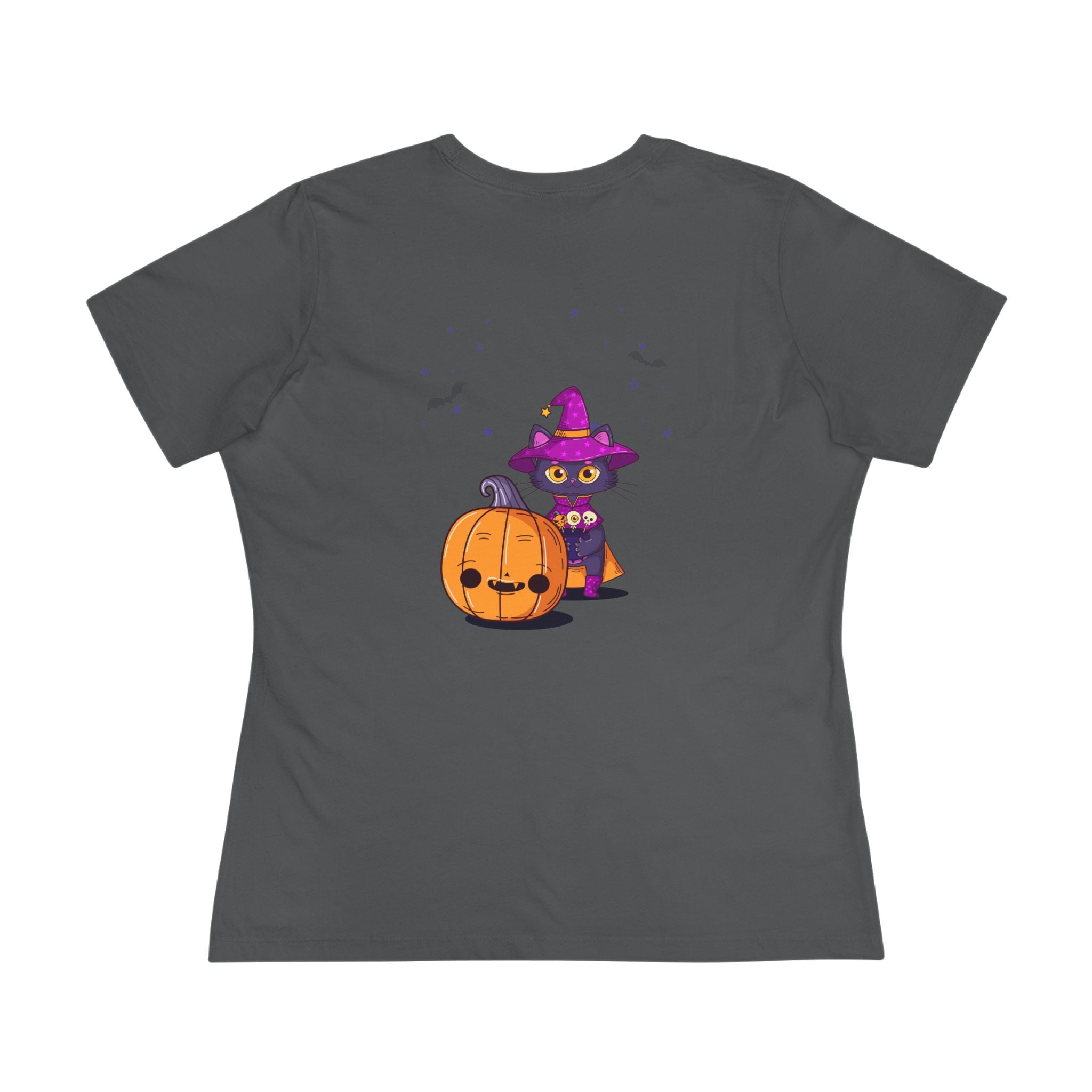 Halloween with Witch's Cats | Women's Cotton Tee