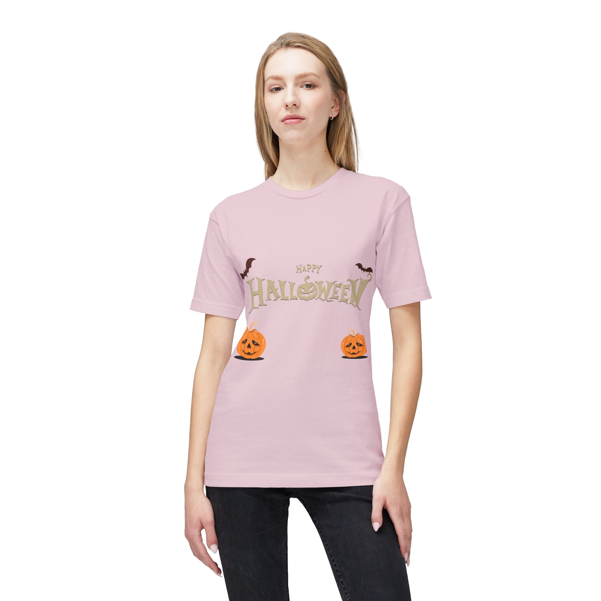 Halloween with Pumpkins | Unisex Midweight T-shirt, Made in US